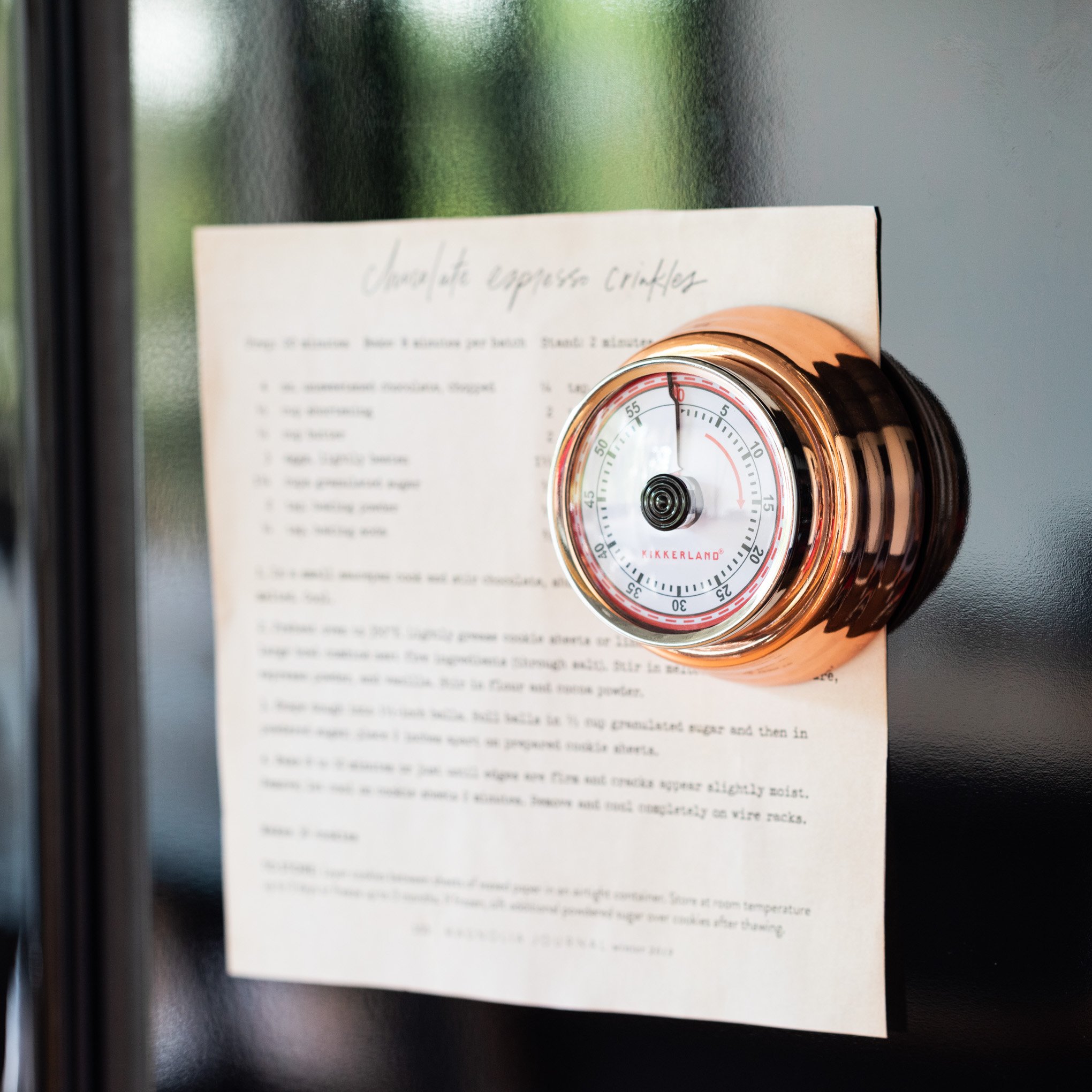 retro copper magnetic kitchen timer