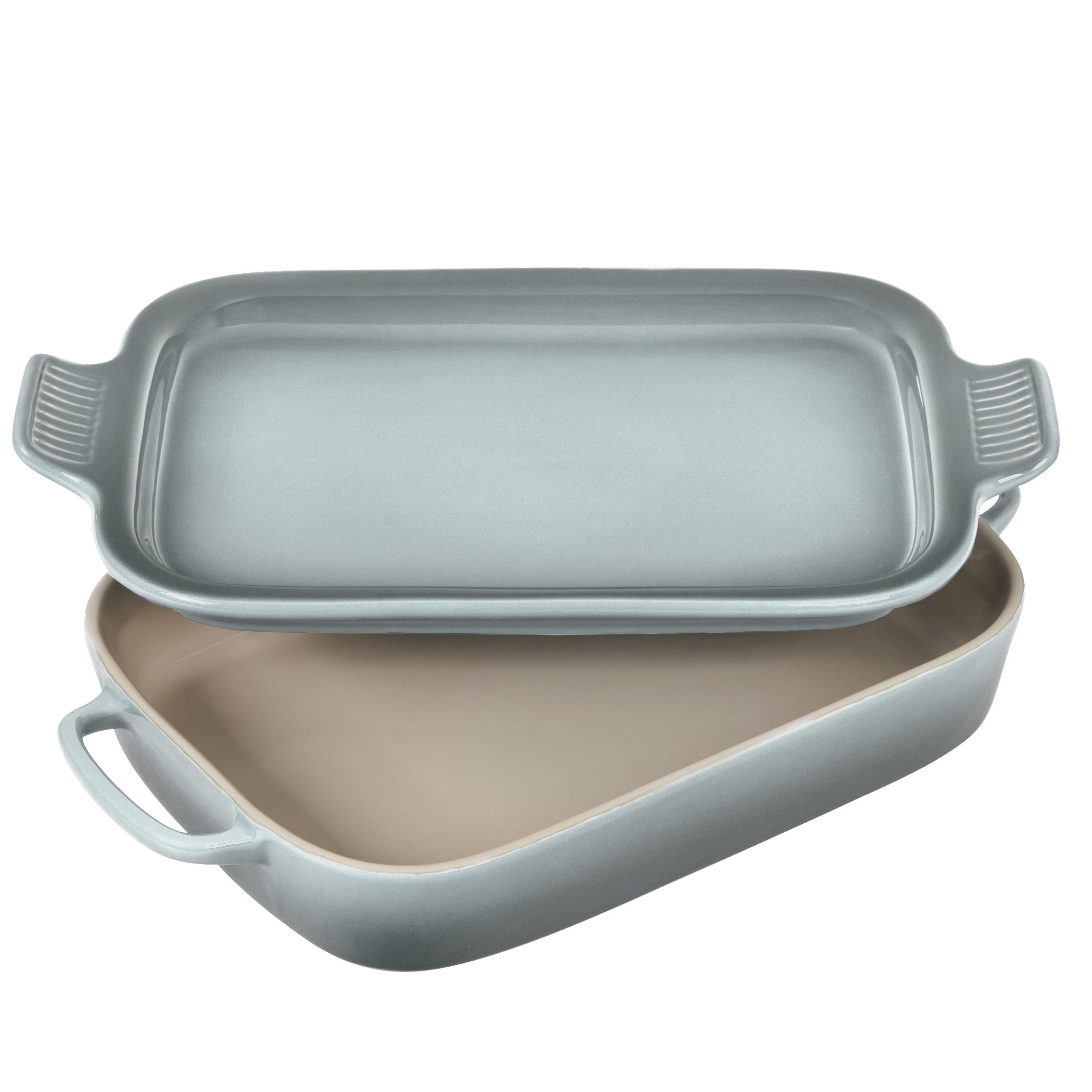 Le Creuset Rectangular Stoneware Dish with Platter Lid - Magnolia