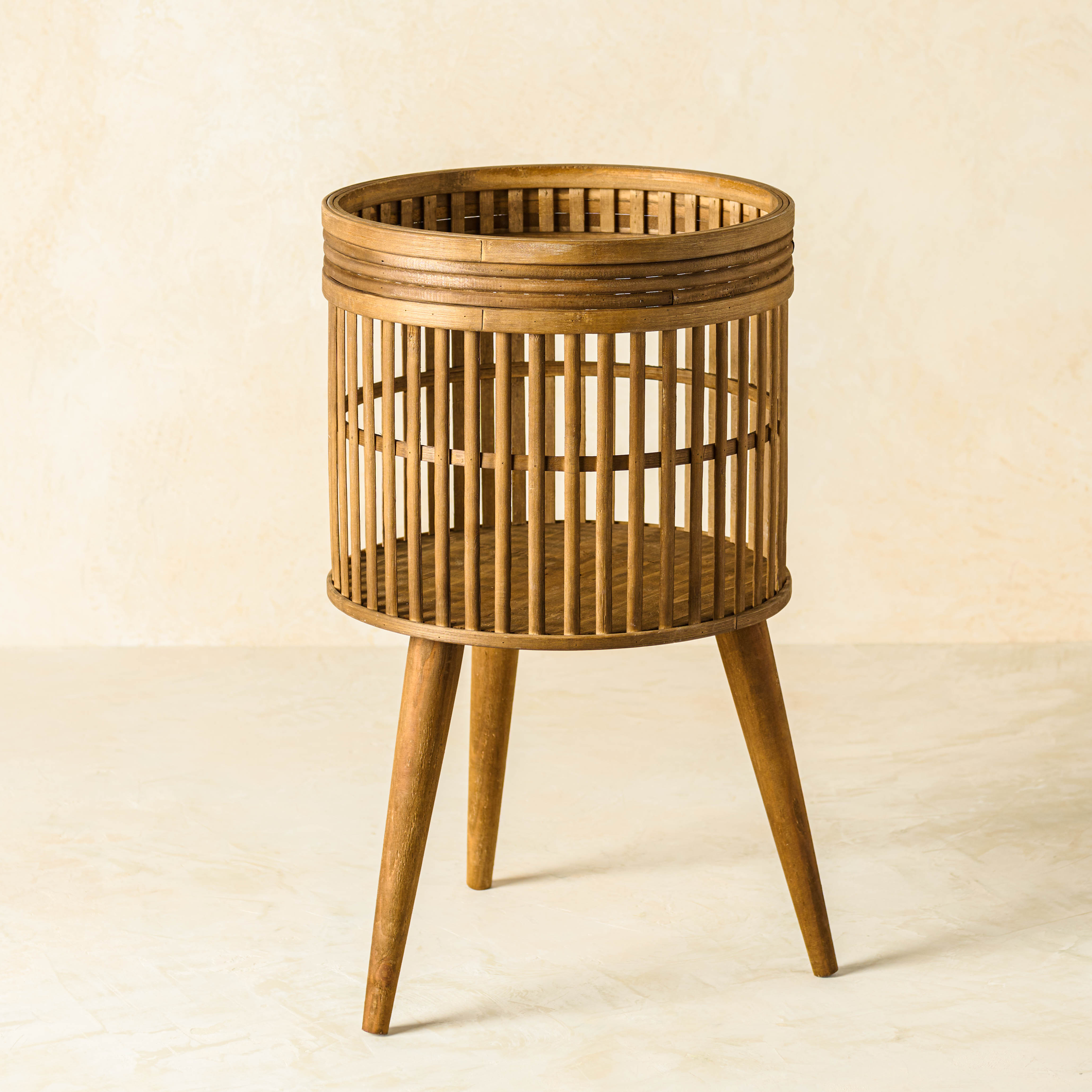 Aged Wood Plant Stand - Magnolia