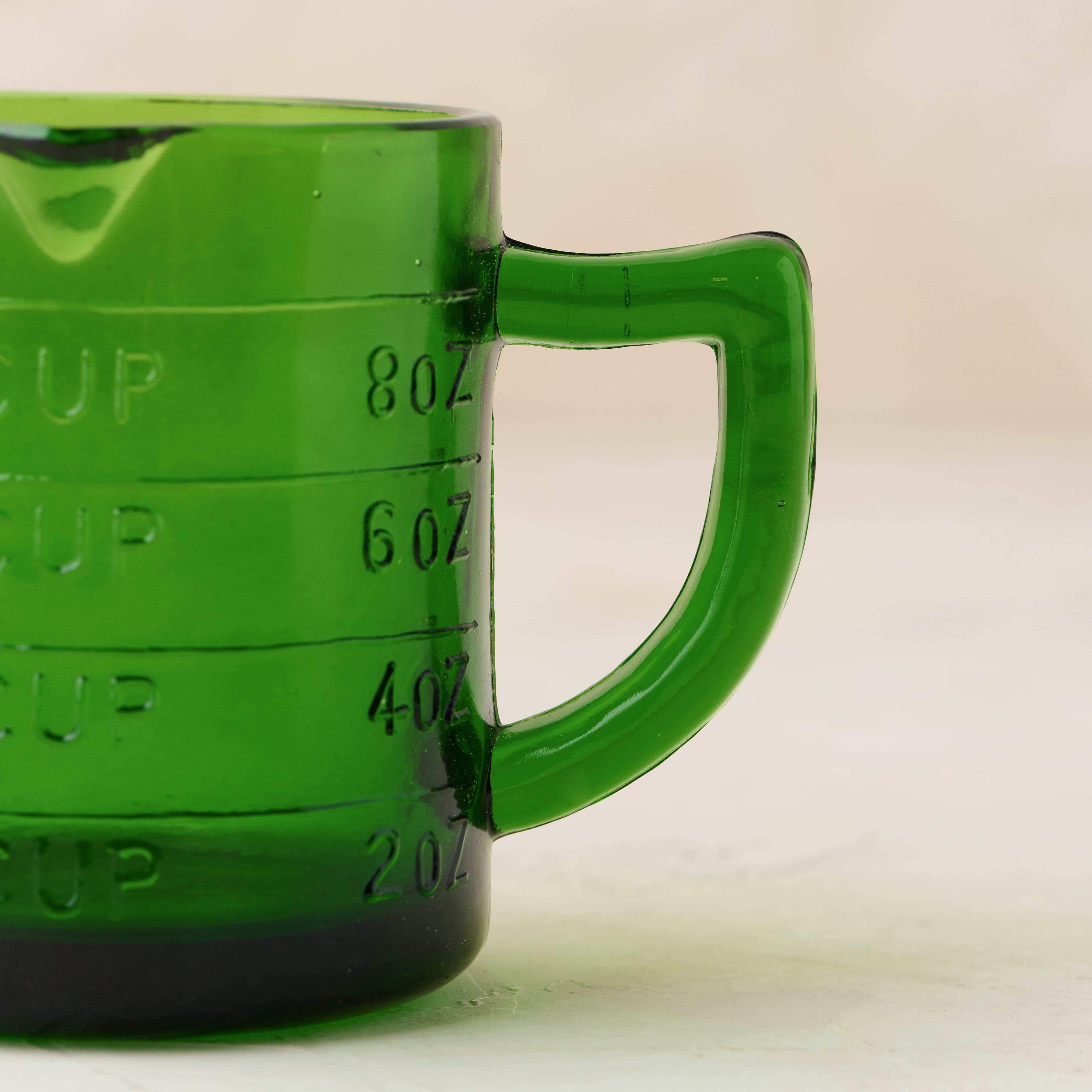 Green Glass 4 Cup Measuring Cup - Magnolia