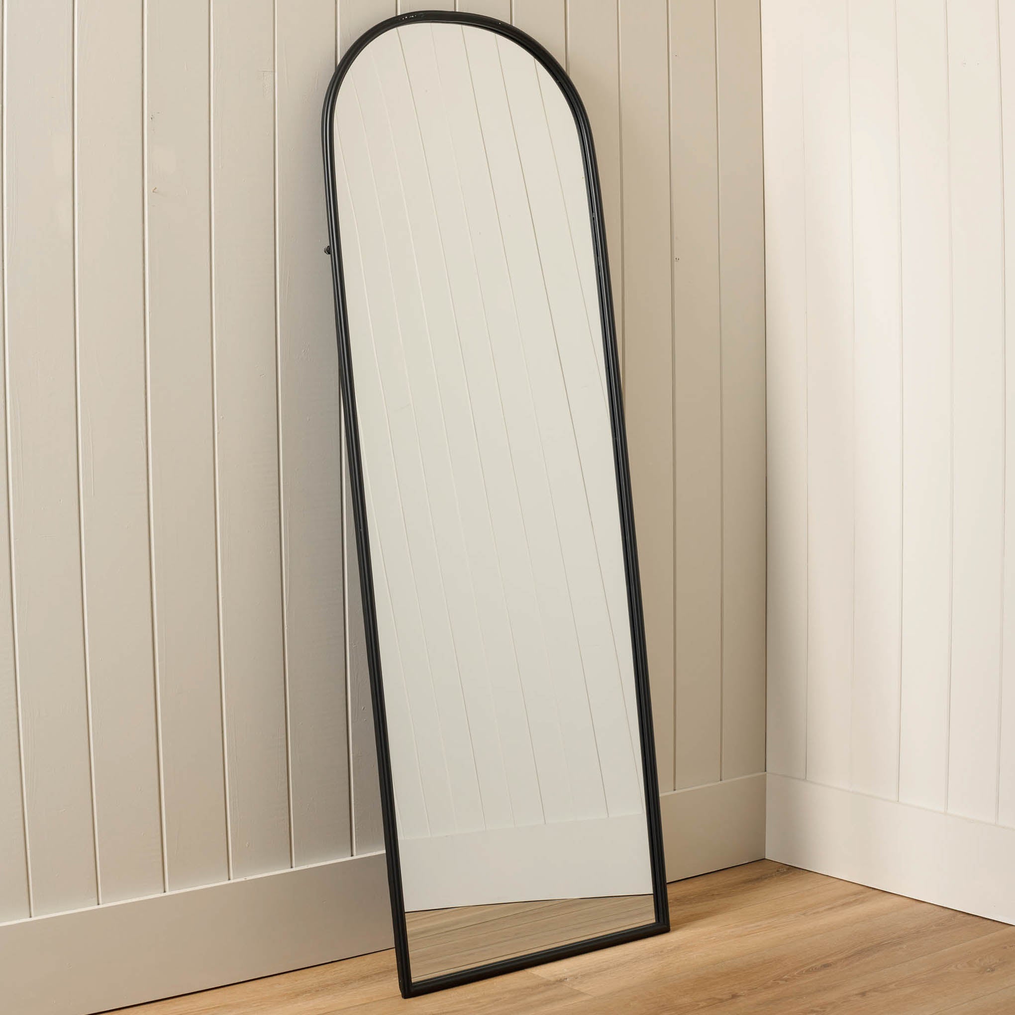 Archer Metal Framed Floor Mirror tall in black On sale for $278.00, discounted from $348.00