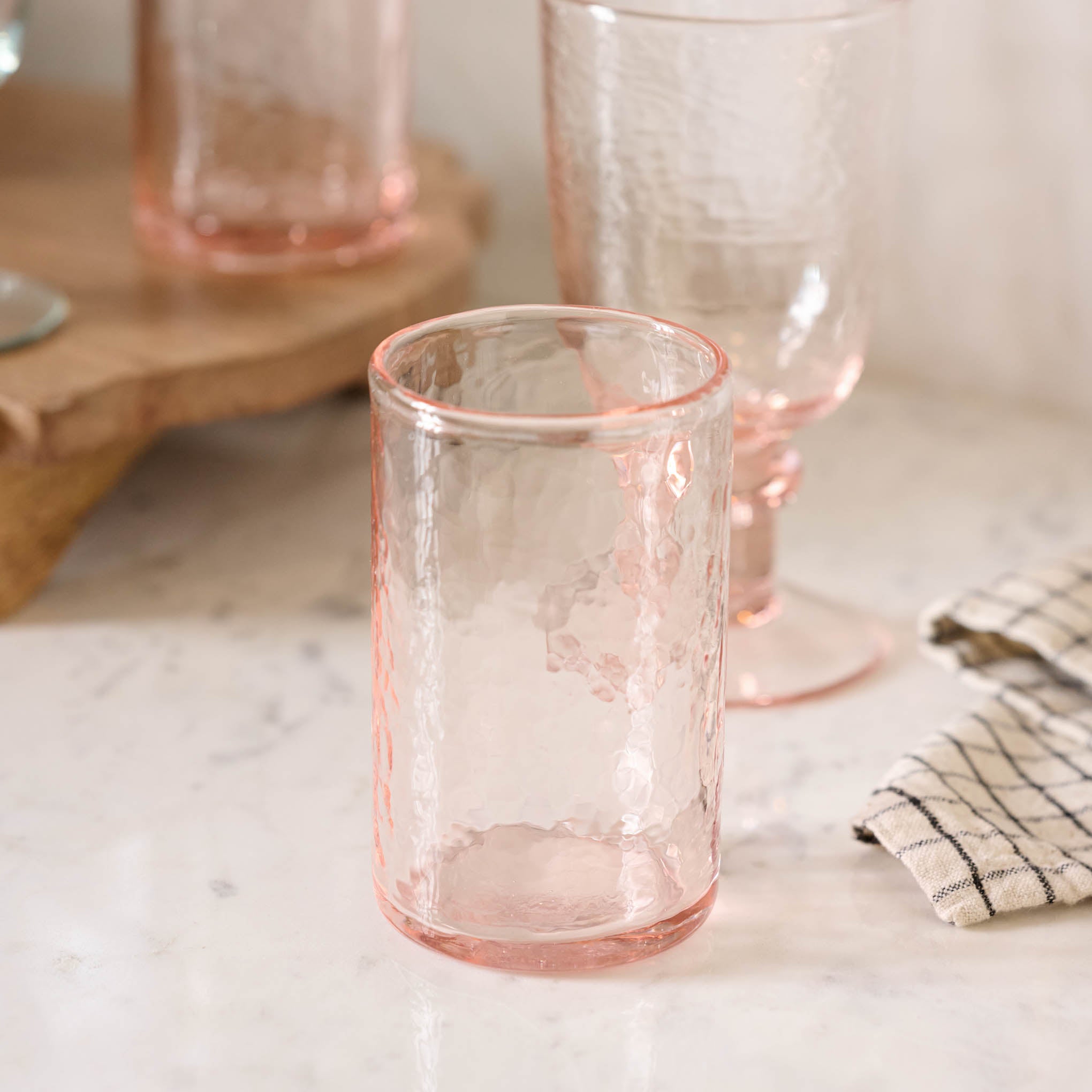 Rustic Glass Stacking Tumbler - Magnolia