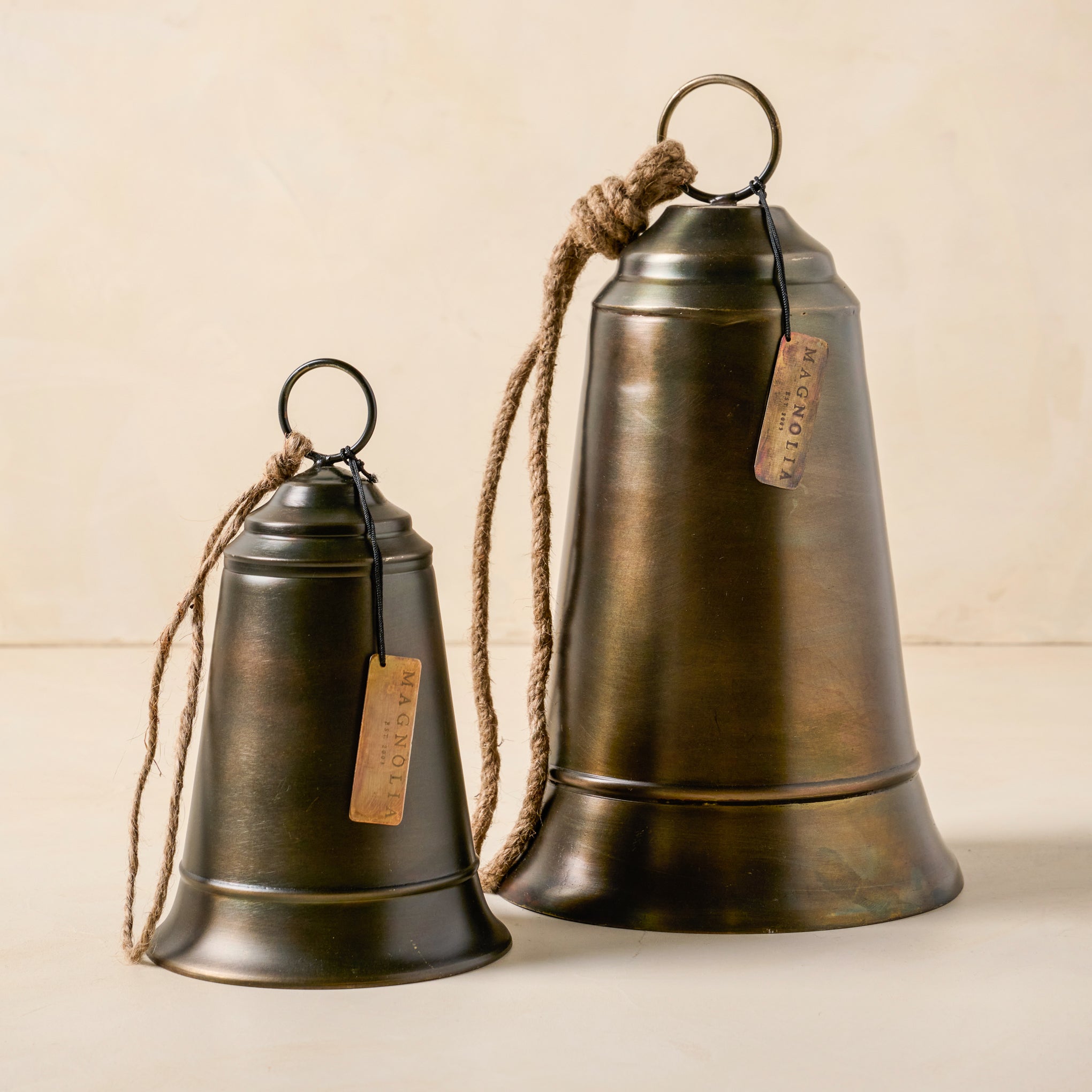 Wood with Antique Brass Canister - Magnolia