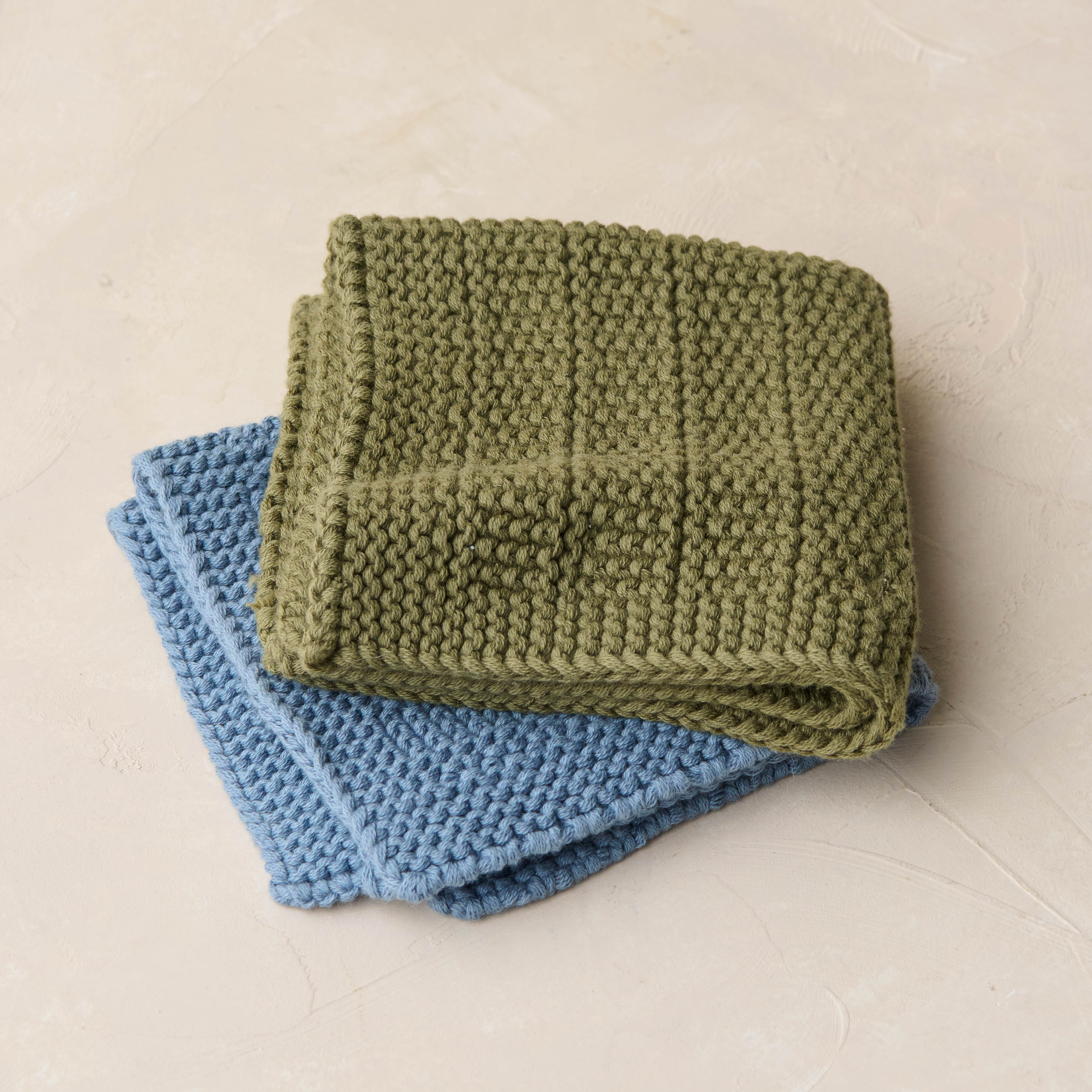 magnolia cotton knitted washcloth set