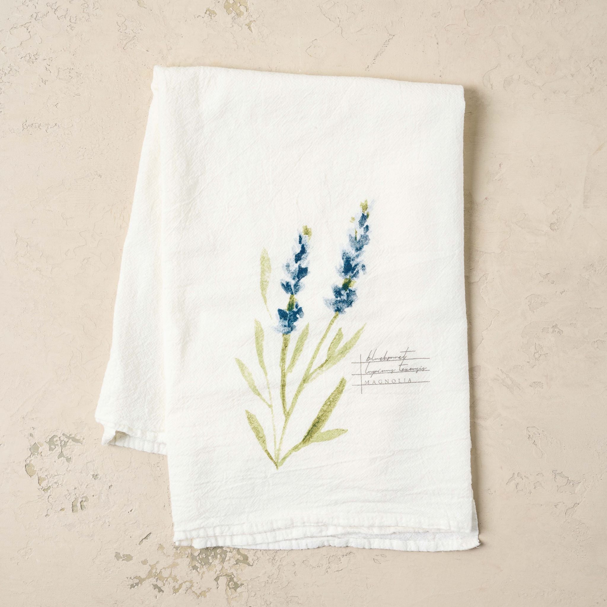 Magnolia Bluebonnet Tea Towel On sale for $12.80, discounted from $16.00