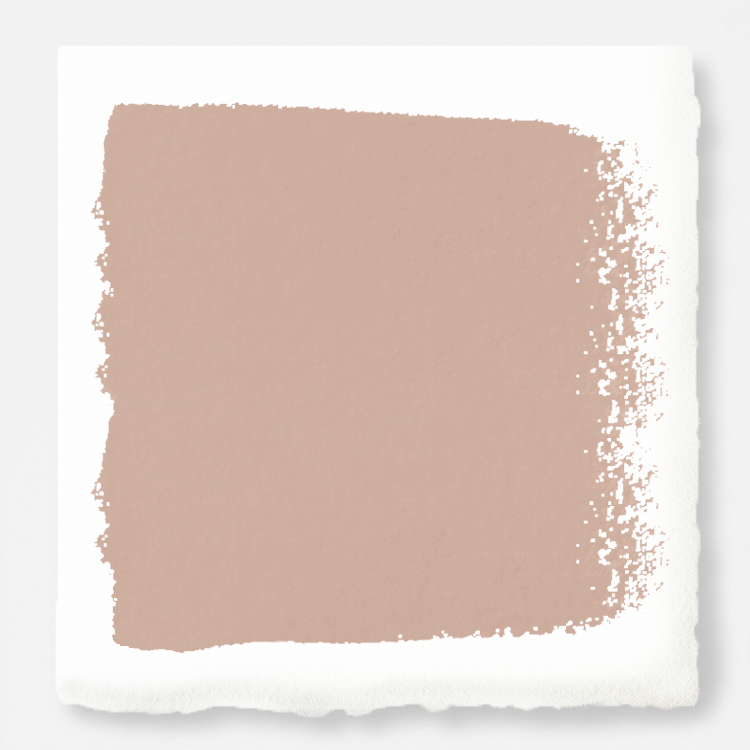 A dusty, subtle pink with a nostalgic tone door and cabinet paint named rosy pink