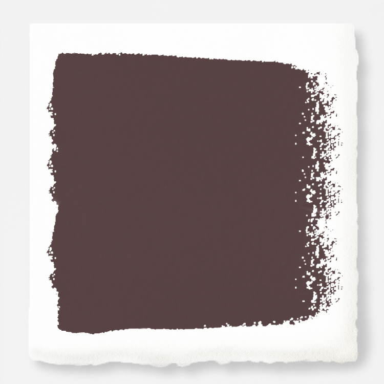 A beautifully saturated burgundy door and cabinet paint named moody fig