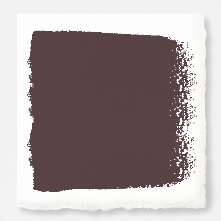 A rich burgundy interior paint named Moody Fig