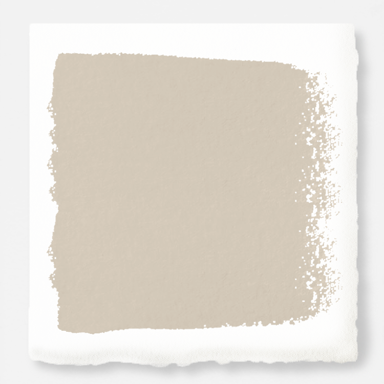 A light beige with a warm, soothing tone door and cabinet paint named plaster