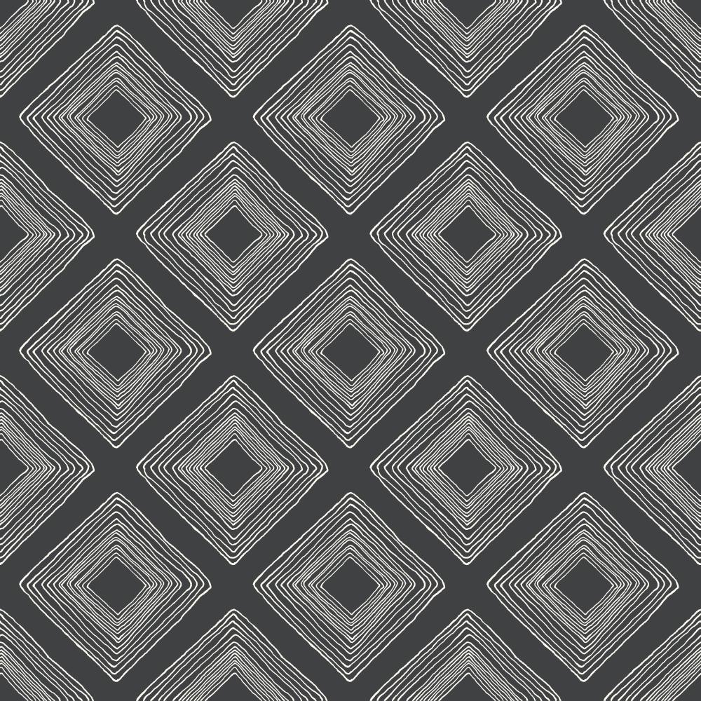 black and white diamond sketched pattern wallpaper