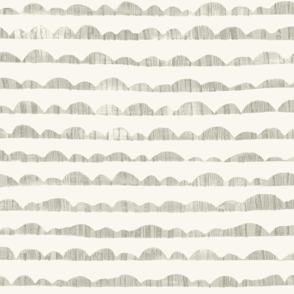 grey and white rolling hill sketch pattern wallpaper