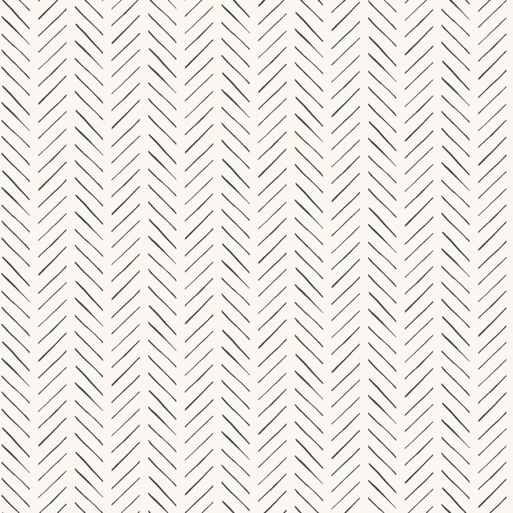 white and black herringbone mark pattern wallpaper $120.00