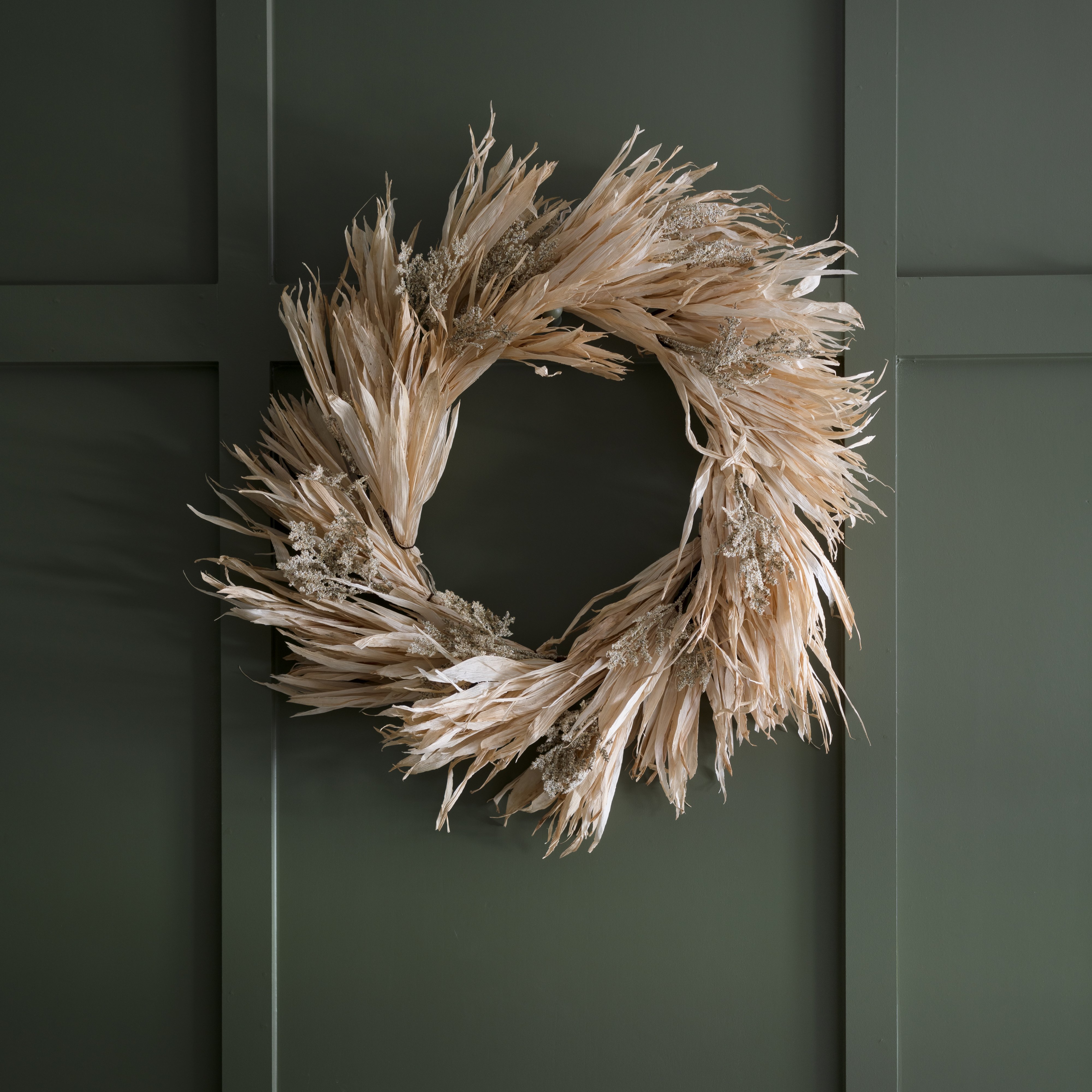 bleached husk wreath