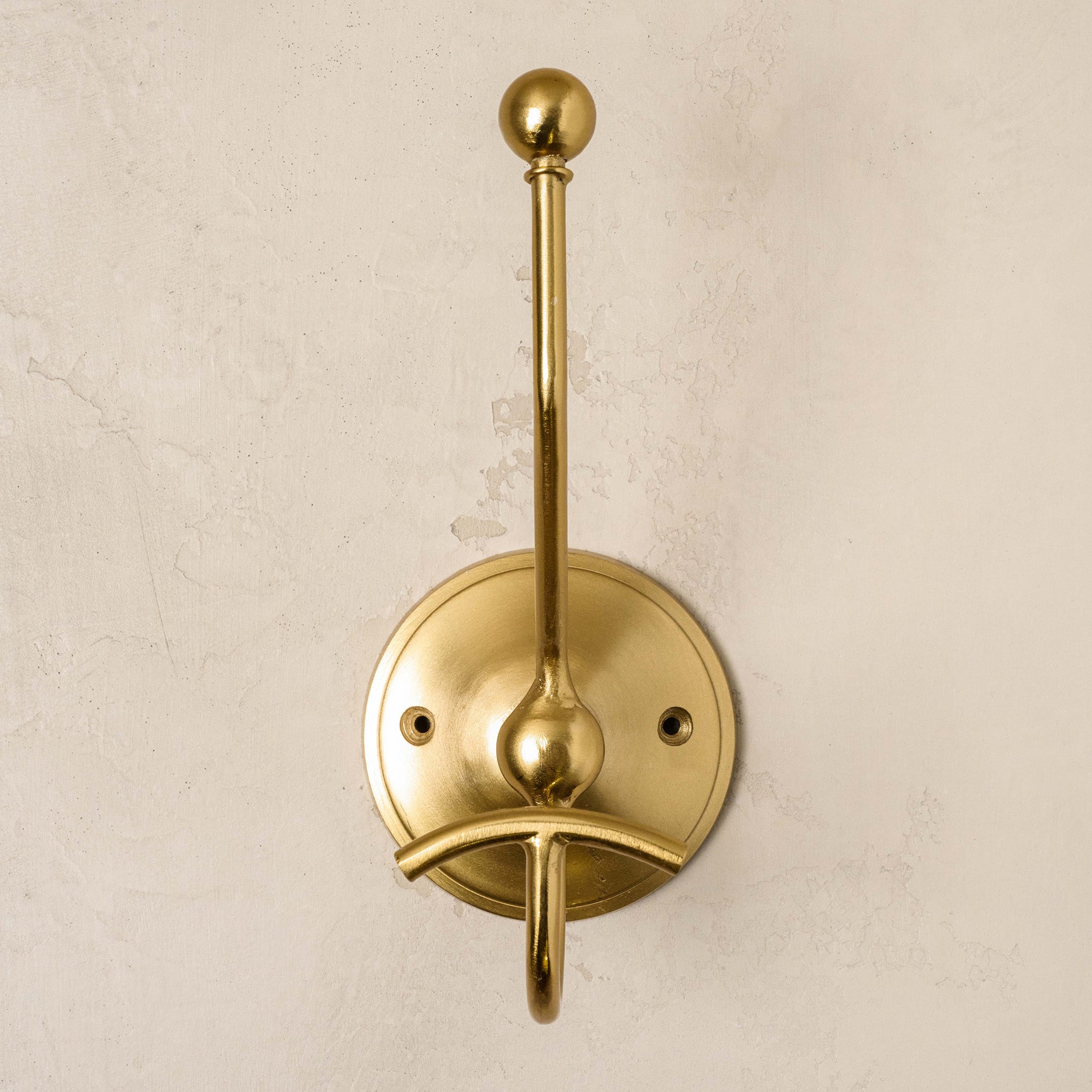 Henry Antiqued Brass Wall Hook