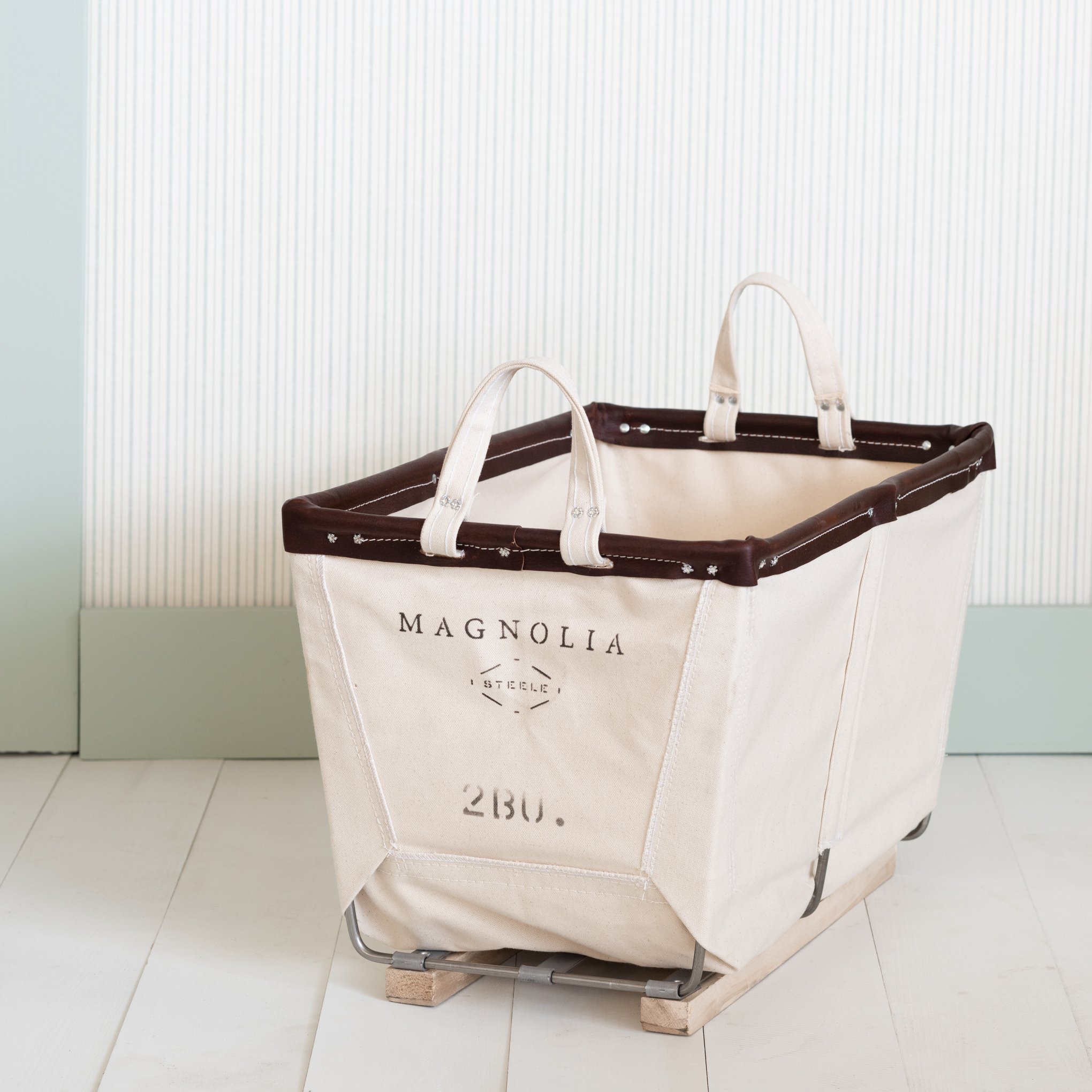 Magnolia Steele Canvas Small Basket - 2 BU $125.00