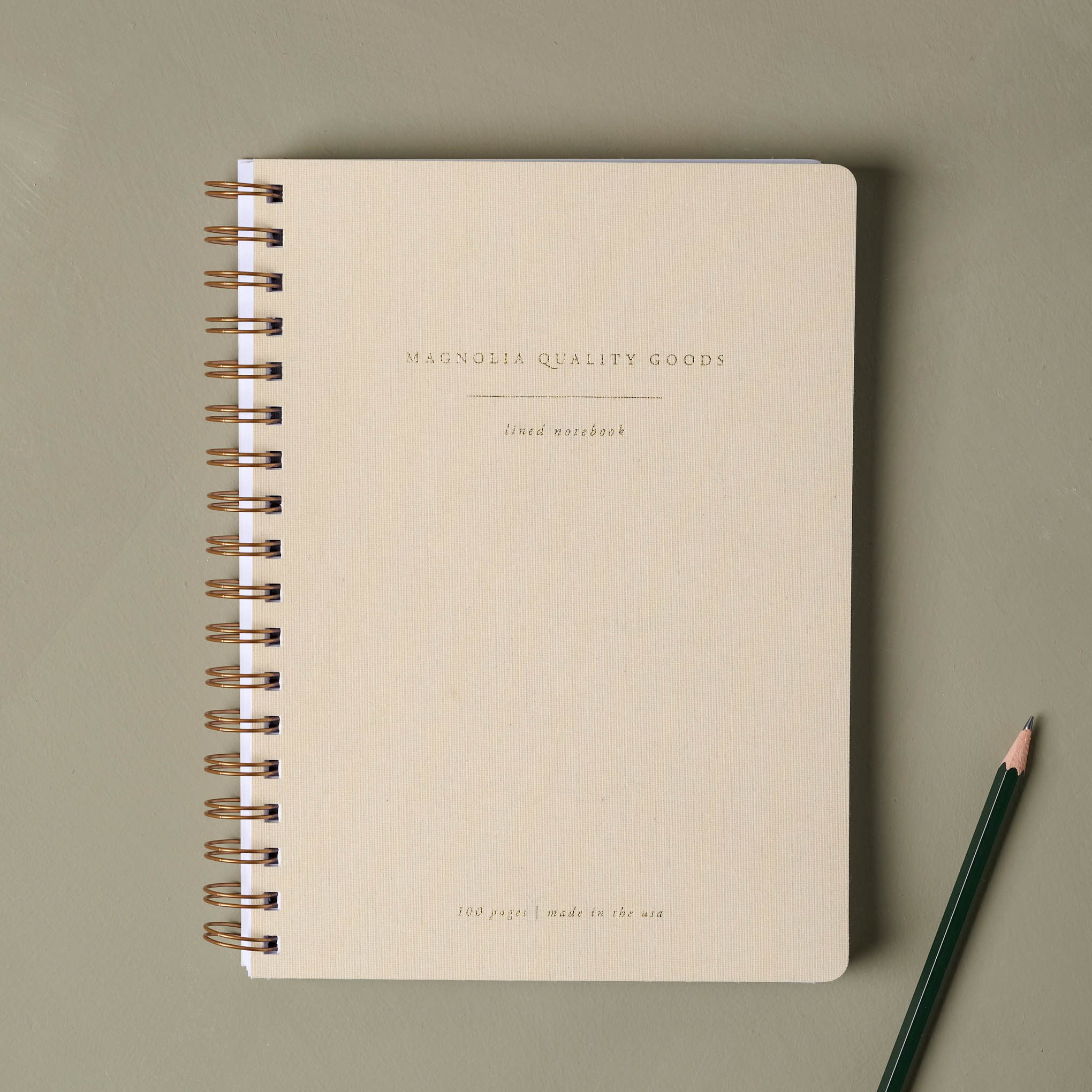 Magnolia Lined Spiral Notebook On sale for $21.00, discounted from $30.00
