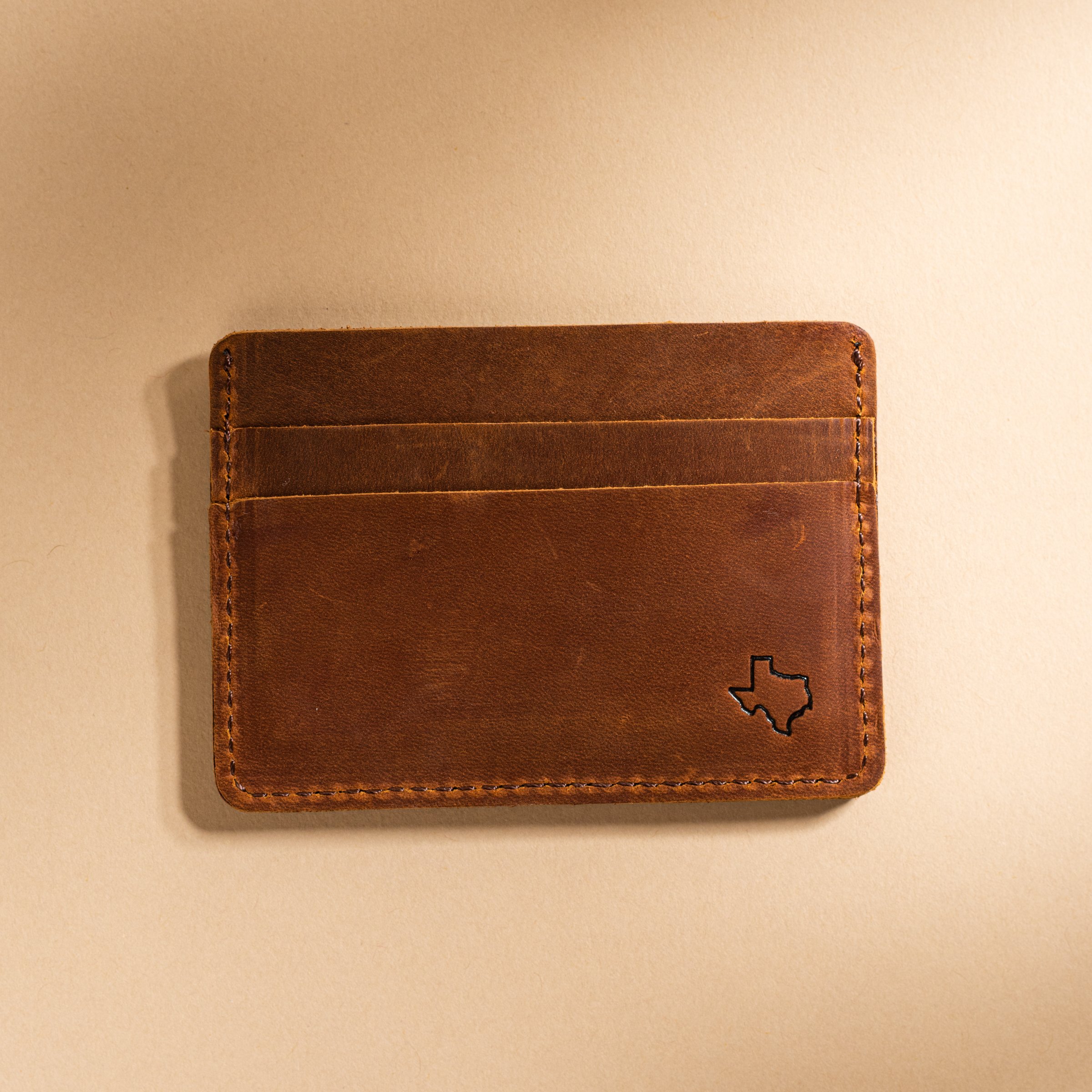 Full grain leather card holder