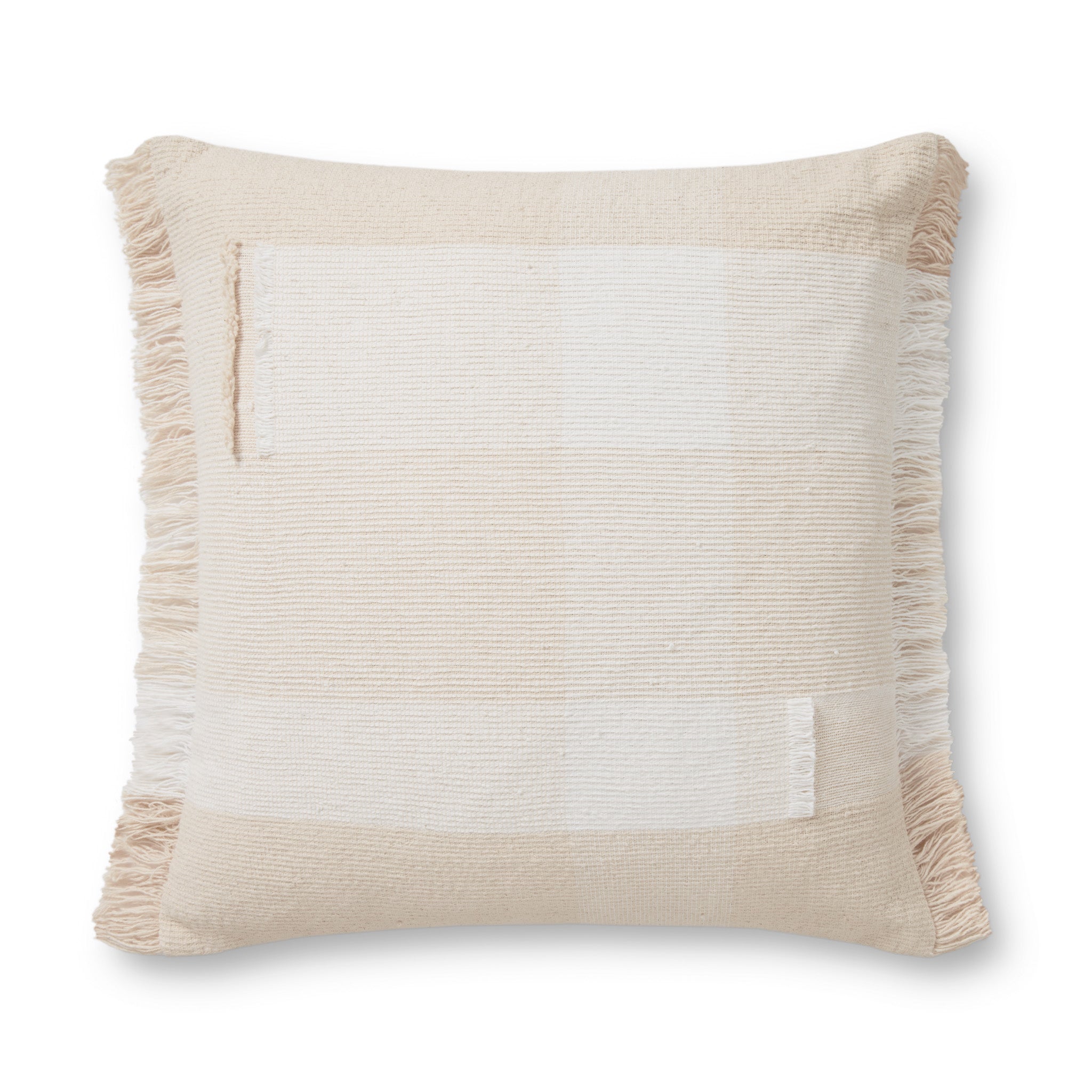 Durham Plaid Pillow in ivory