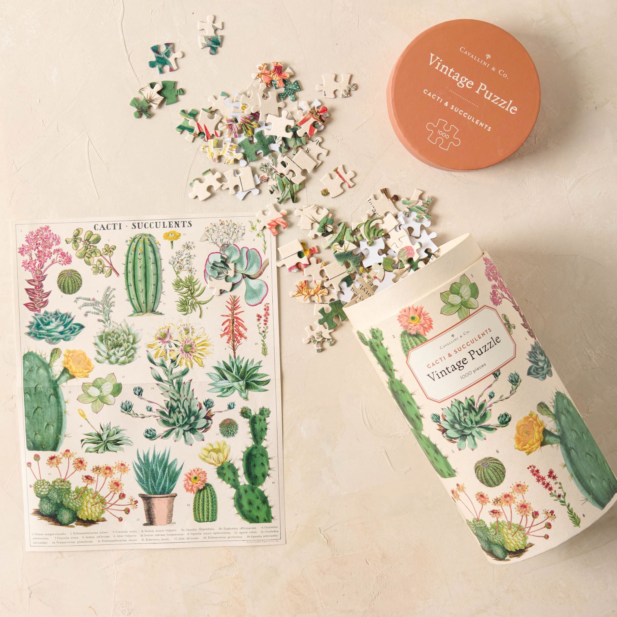 Cacti & Succulents Vintage Puzzle $24.00