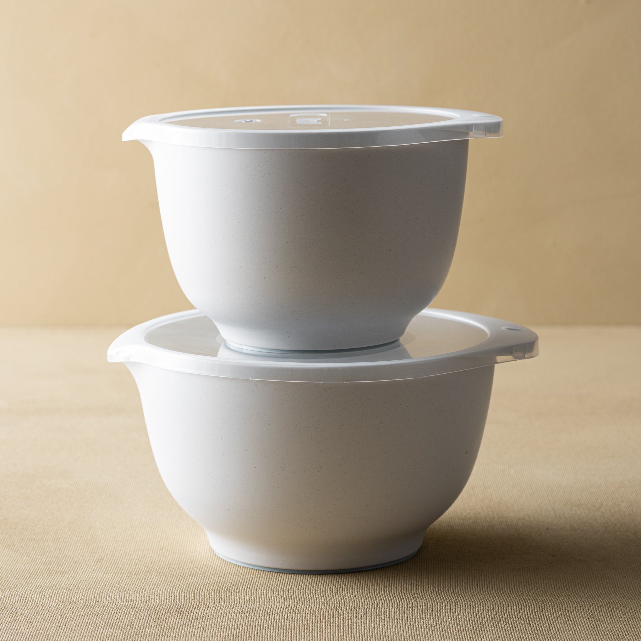 Rosti White Melamine Mixing Bowls with Lids Set | Crate u0026 Barrel