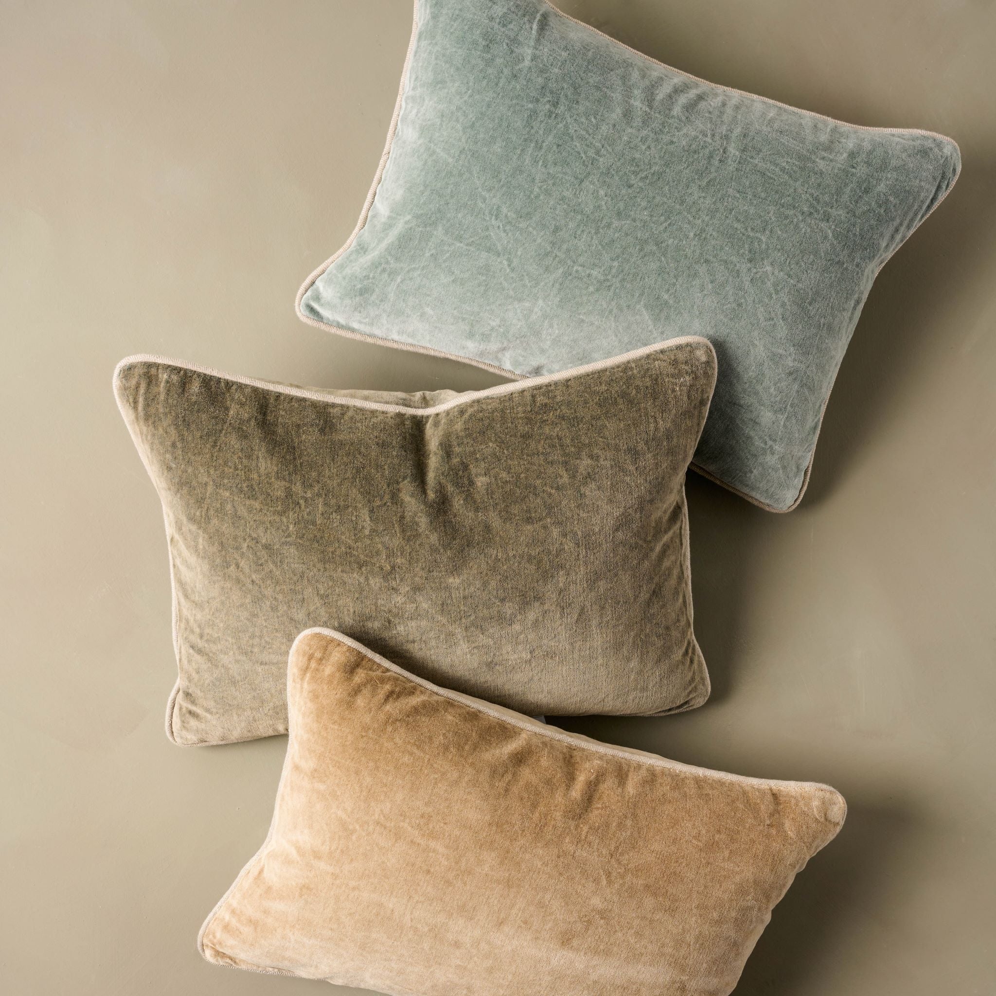 Large Lumbar Pillow in Classic Velvet - Taupe