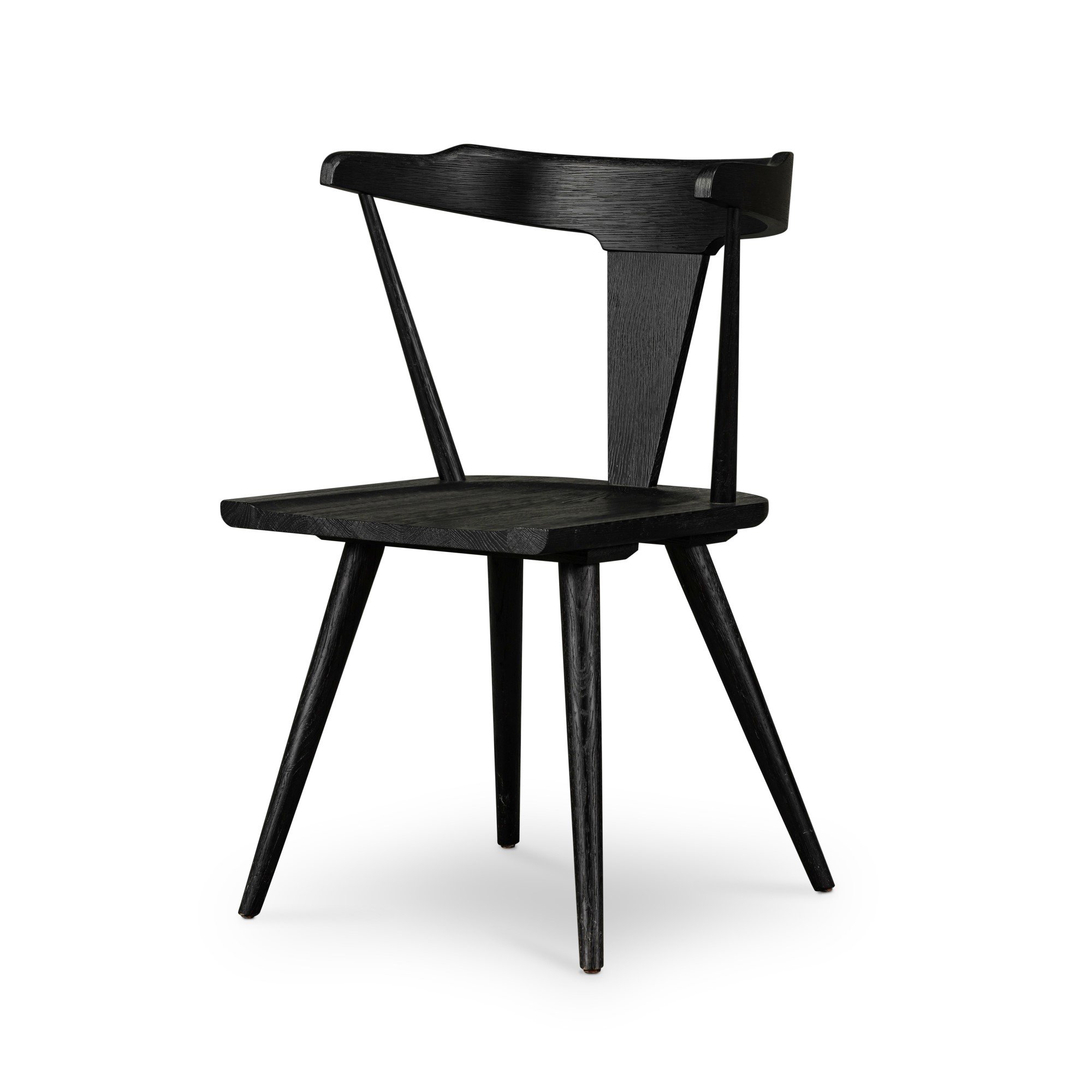 black oak modern cafe style dining chair $379.00