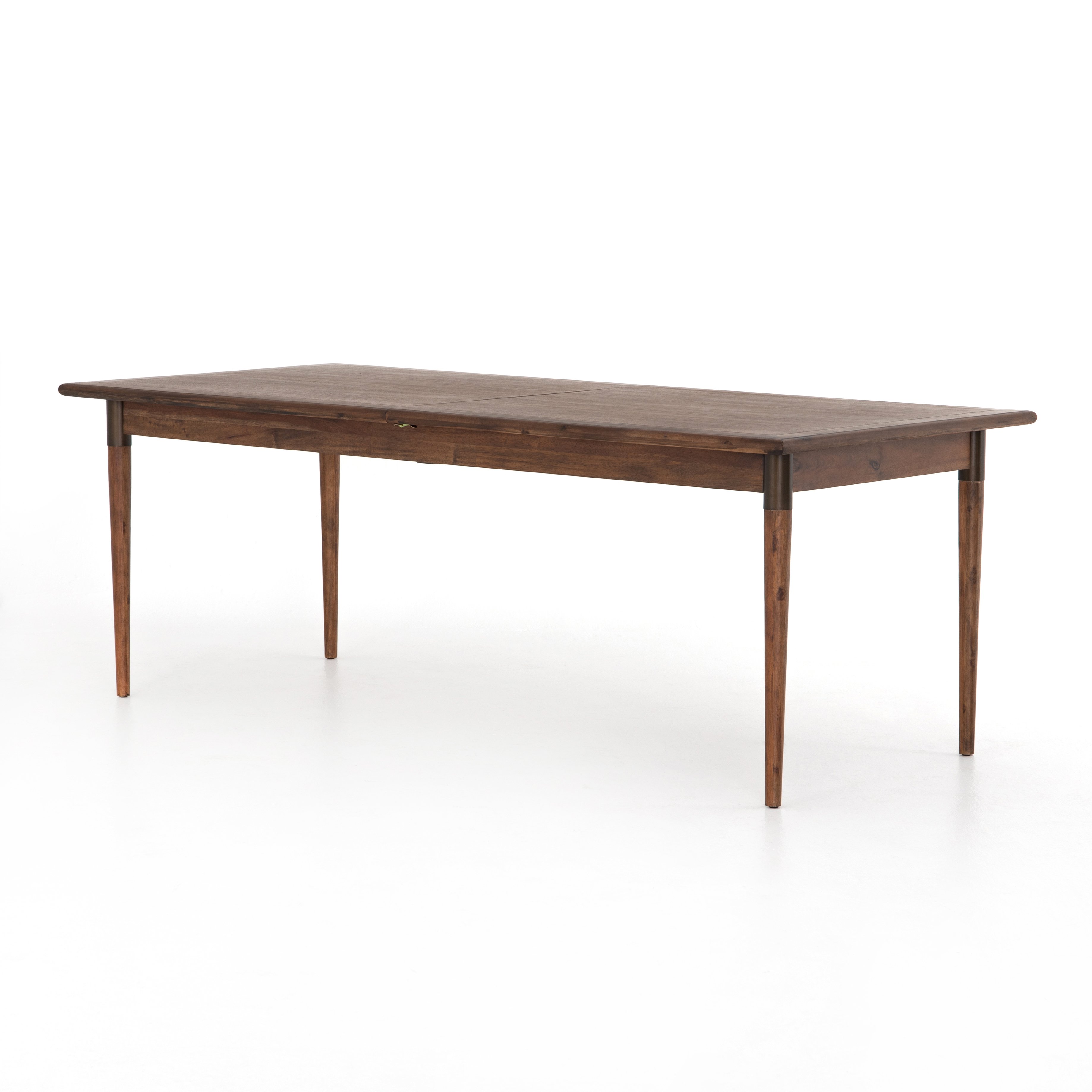 simple mid century extendable wooden dining table with walnut finish $1399.00