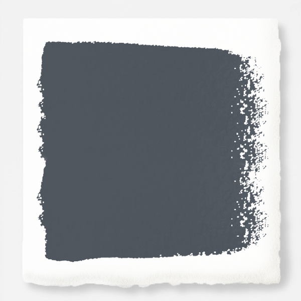 A dark smoky gray with blue undertones exterior paint