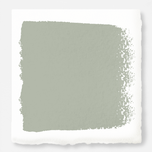 Warm chalky pale green exterior paint