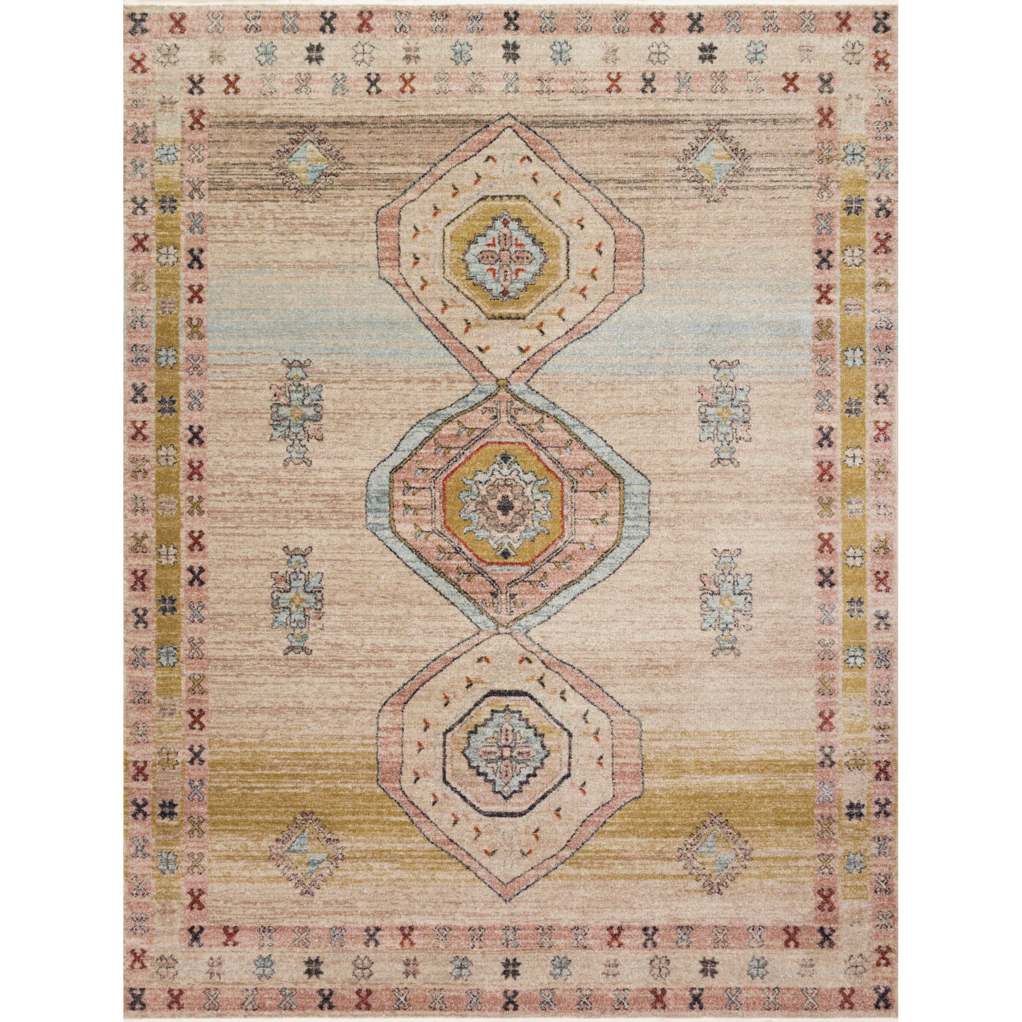 cream multi-colored rug with asymmetrical patterns and detail Items range from $79.00 to $949.00