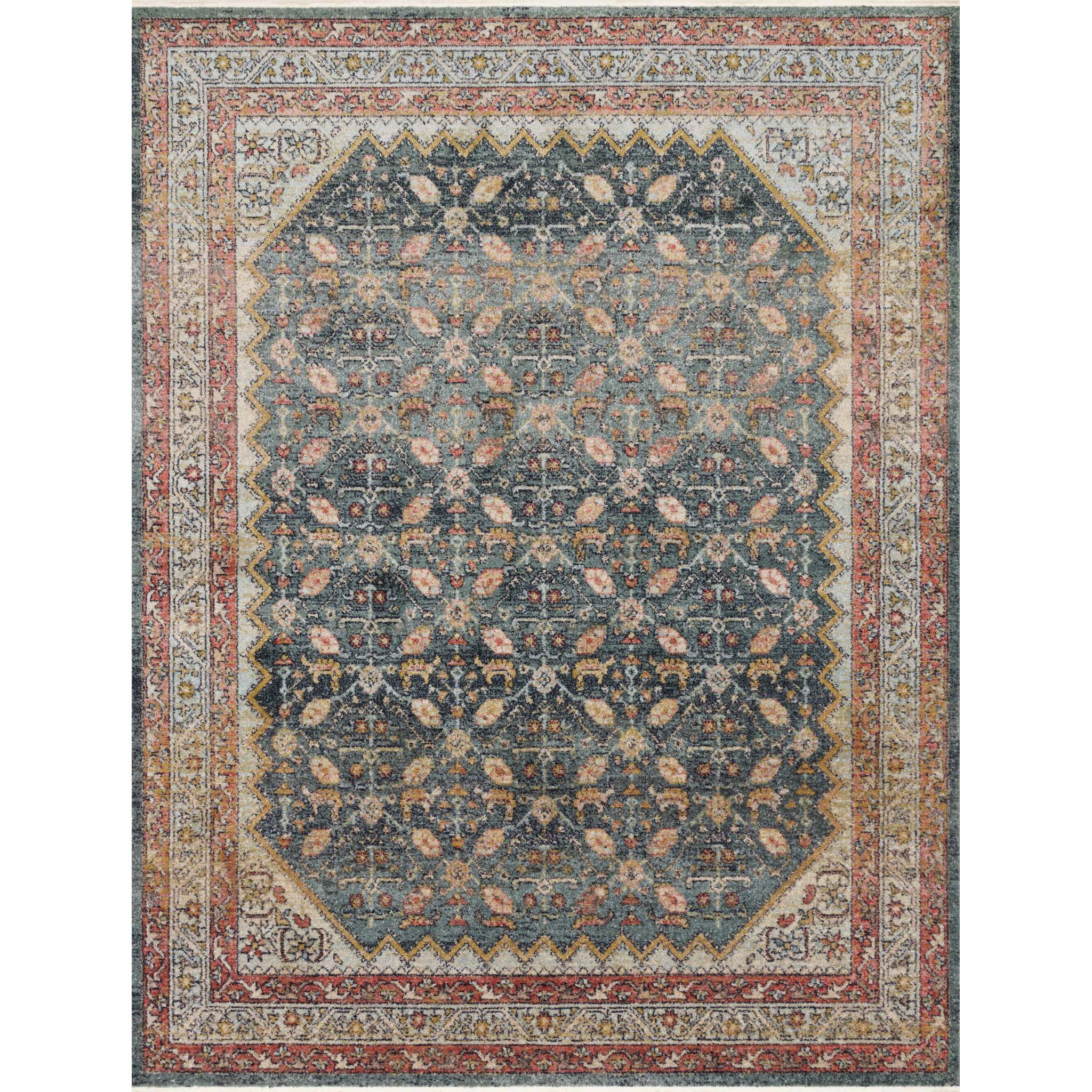 slate blue rug with persimmon edge detail Items range from $79.00 to $949.00