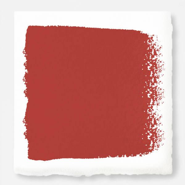 Bright red with flame orange notes exterior paint