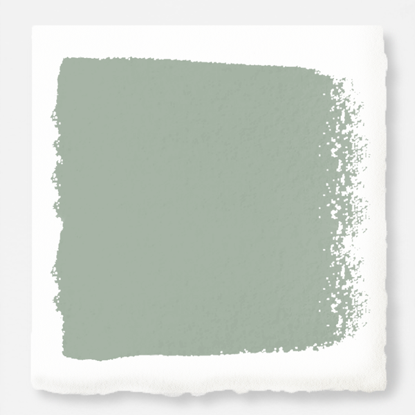 Washed mint green exterior paint