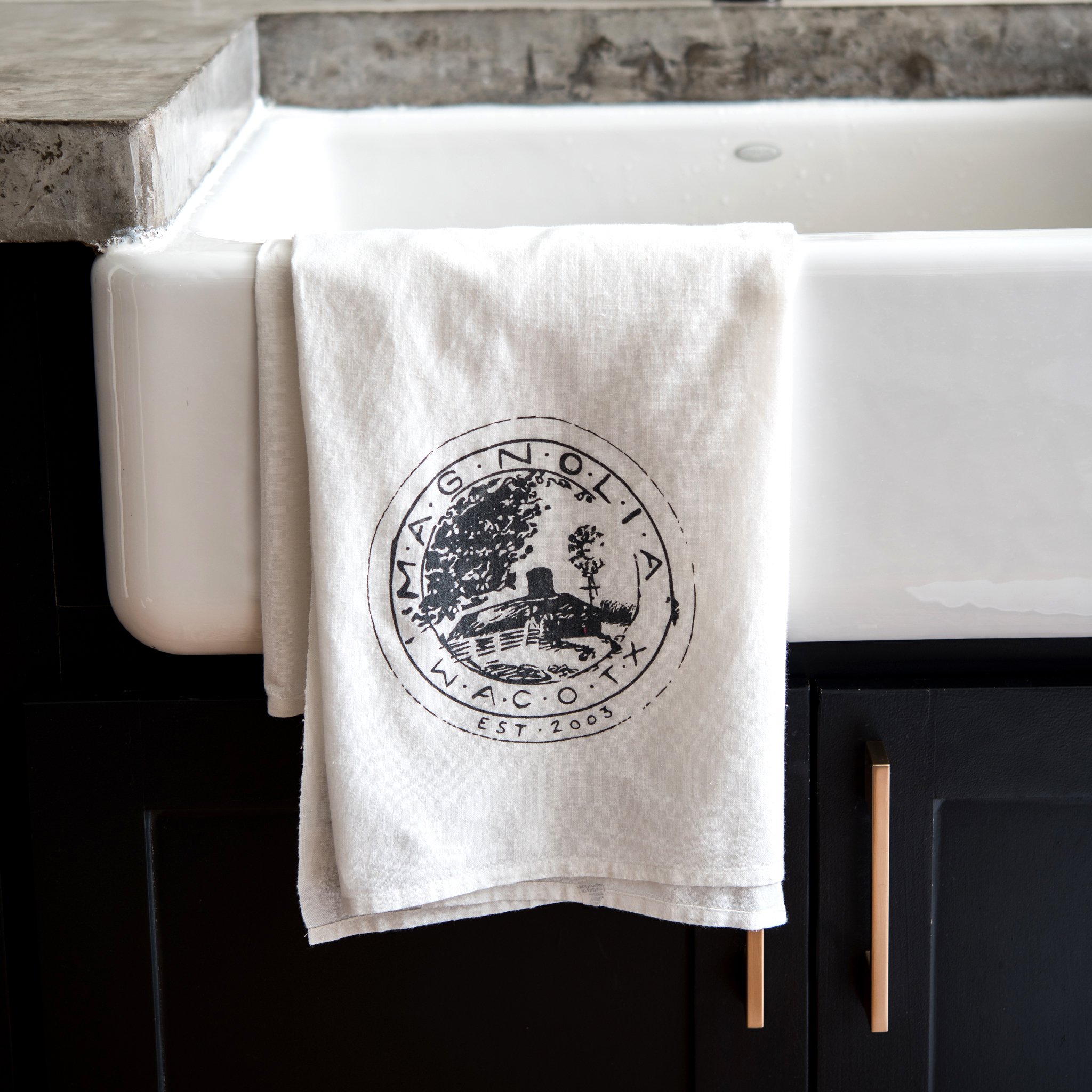 50% Linen Tea Towel - White