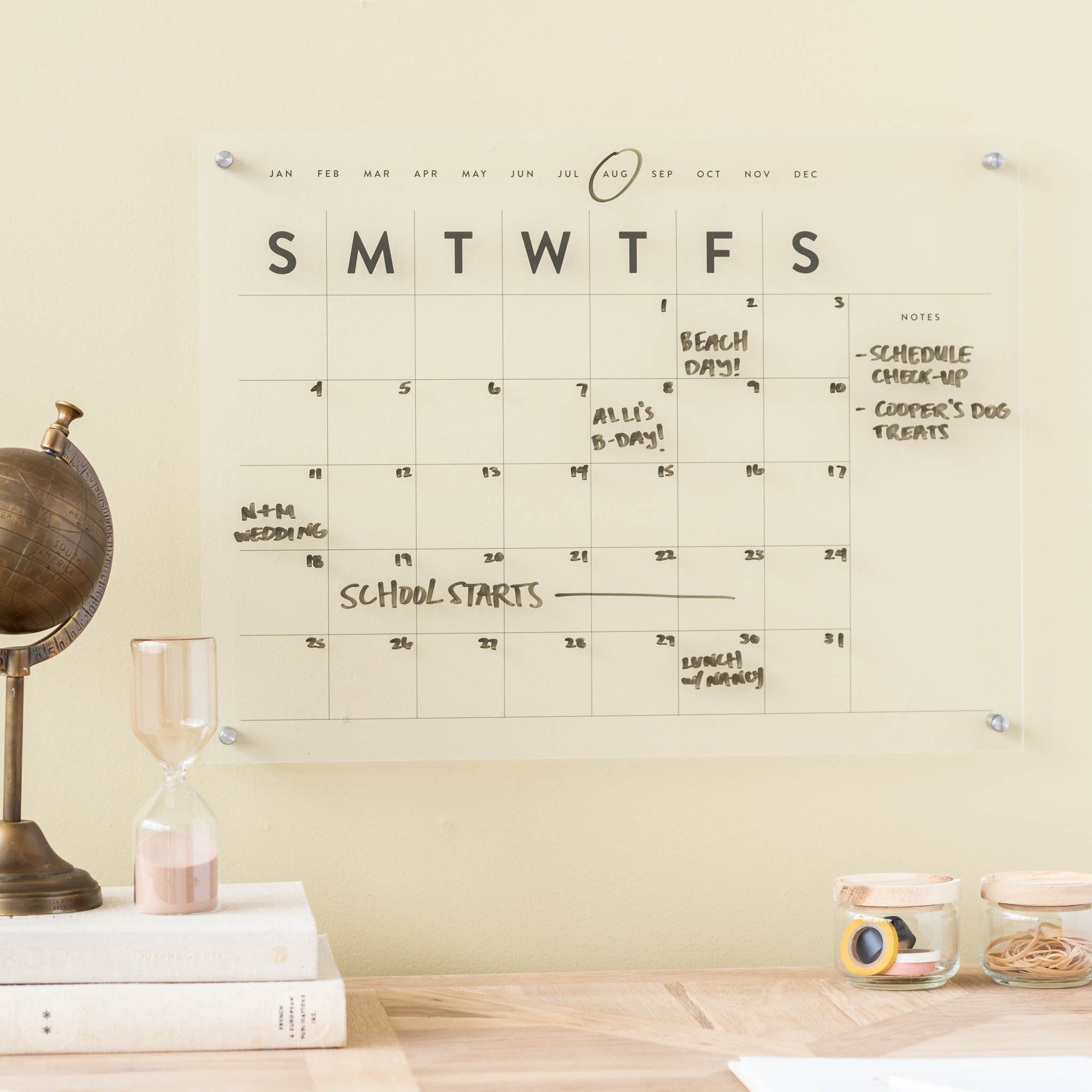 small acrylic wall calendar Items range from $58.00 to $98.00