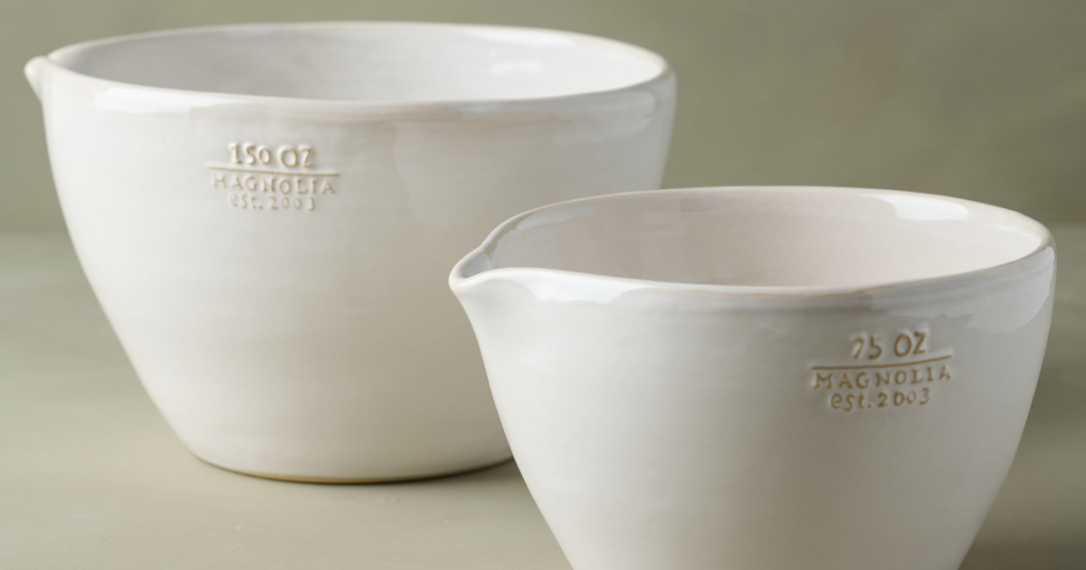 Maison Striped Mixing Bowl Set of Two - Magnolia