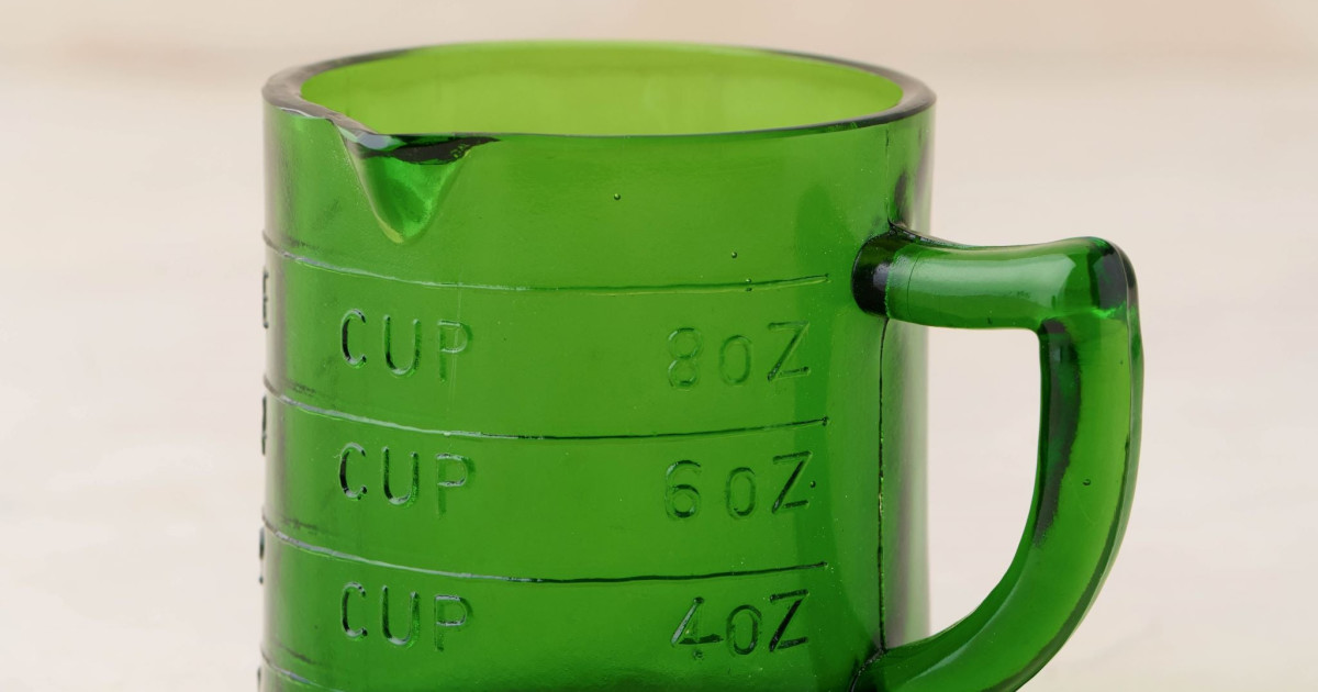 Green Depression Glass Measuring CupMy Useful Ideas.com