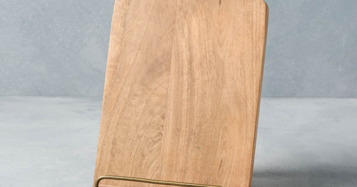 Vintage Weathered Wood Cookbook Stand