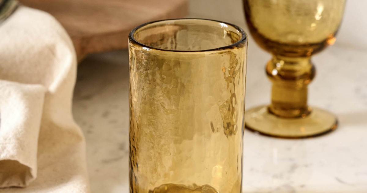 Rustic Glass Tumbler - Magnolia