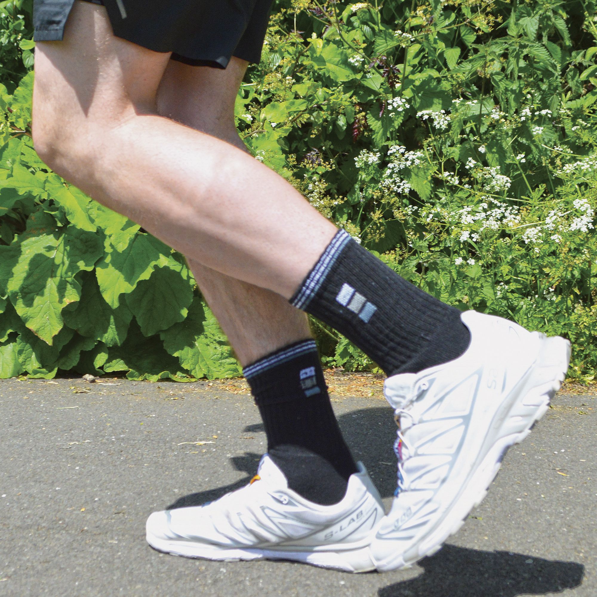 Herren Retro Streifen Baumwolle Sportsocken in Weiß & Schwarz - Bild 4 von 11