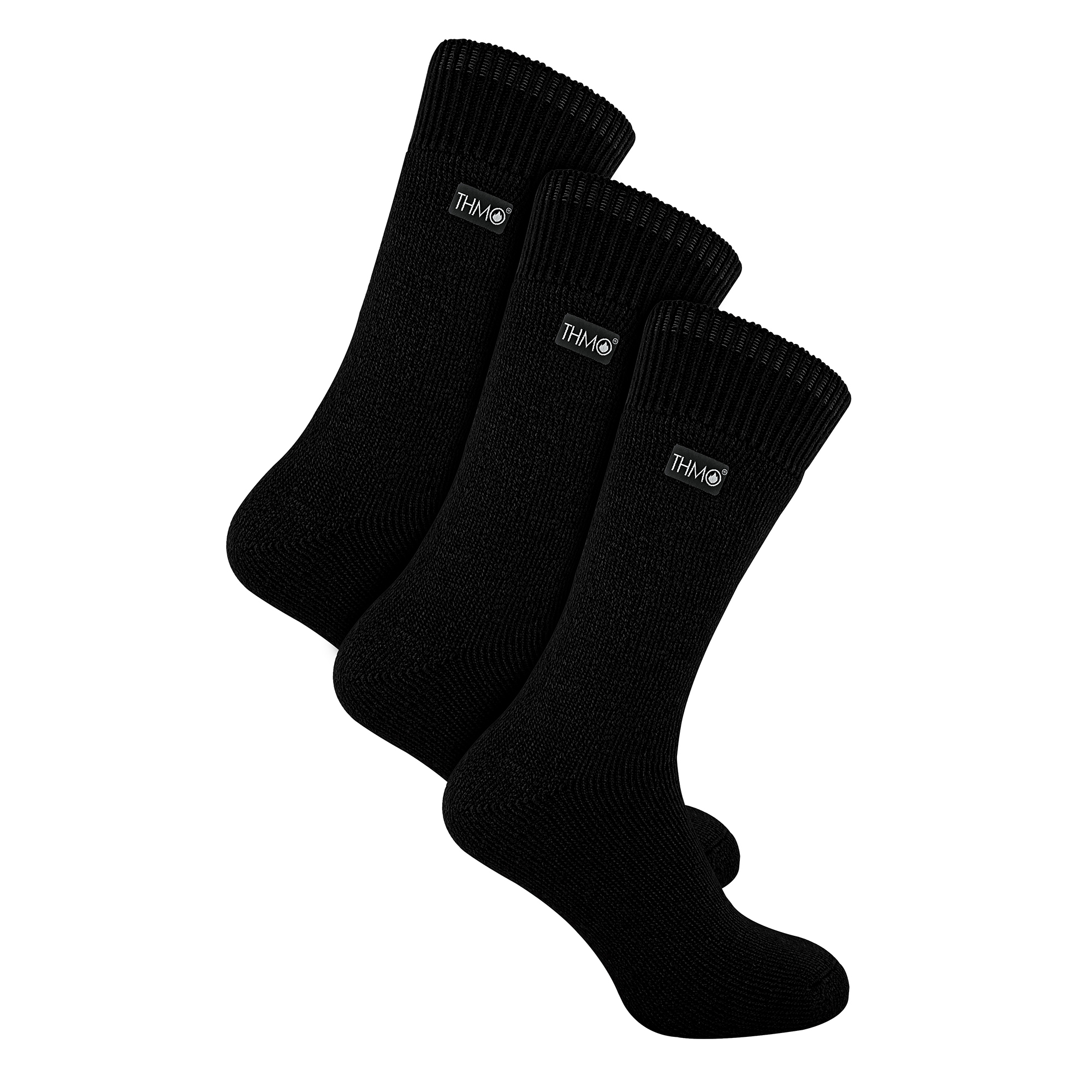3 Pairs Mens Thick Winter Thermal Socks with Seamless Toe