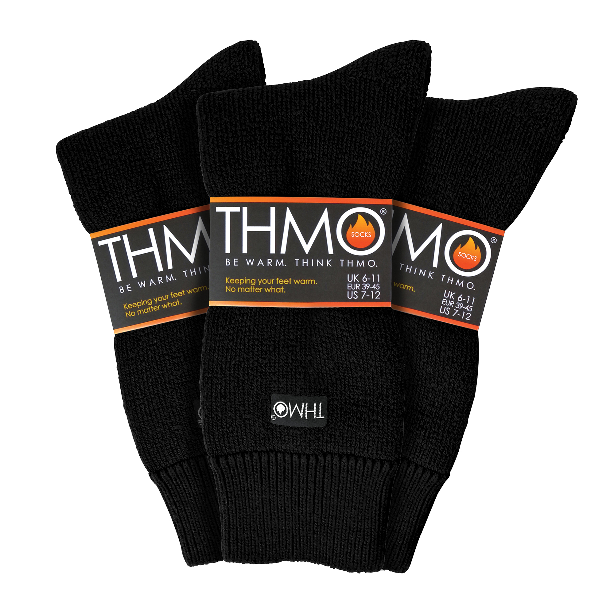 3 Pairs Mens Thick Winter Thermal Socks with Seamless Toe