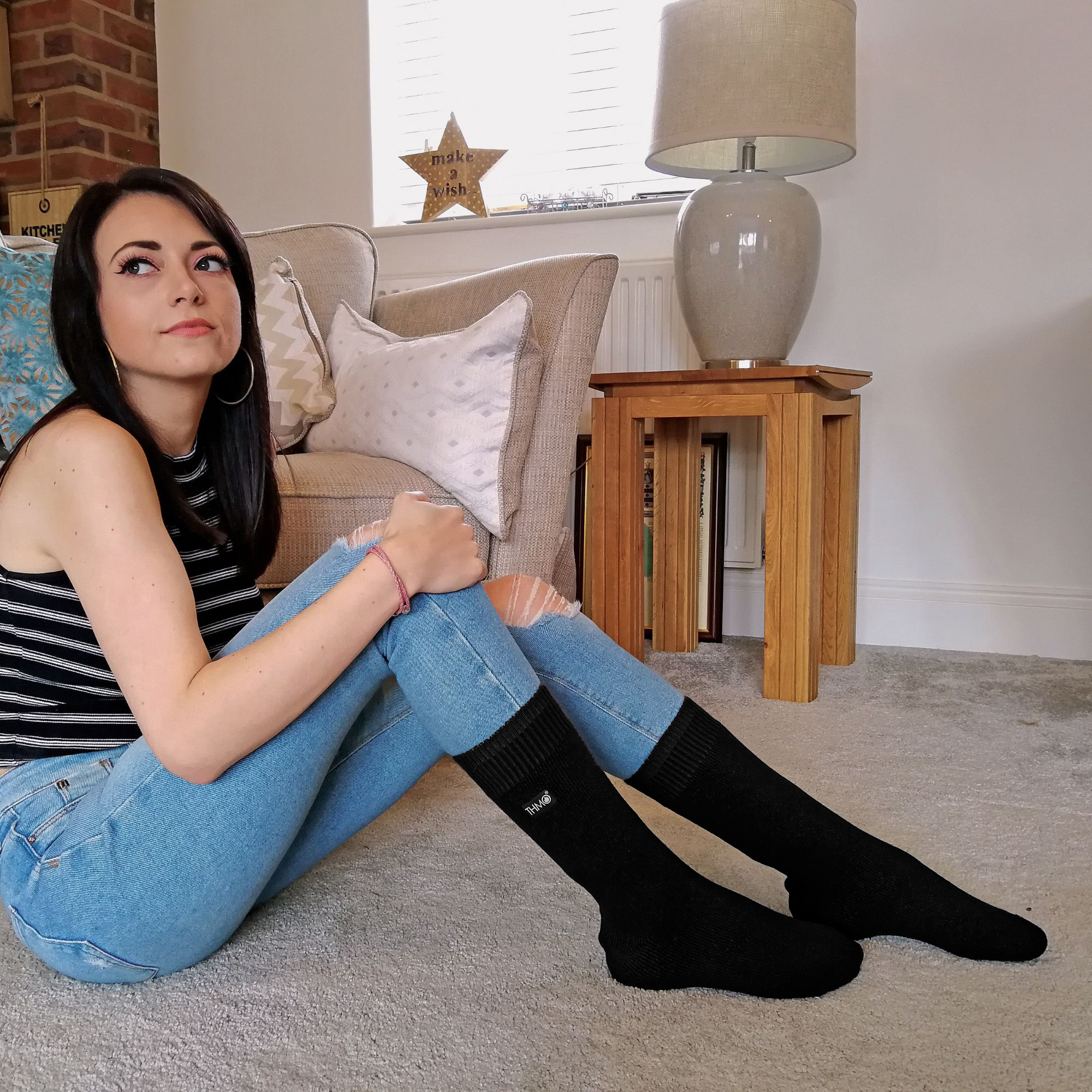 THMO - 3 Pack Multipack Womens Thick Winter Warm Socks with Comfort Top