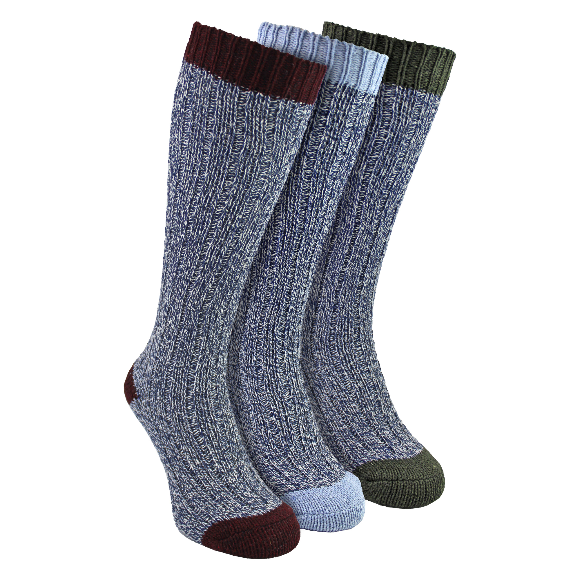 Sock Snob - 3 Pairs Extra Long Warm Wool Soft Ladies Socks
