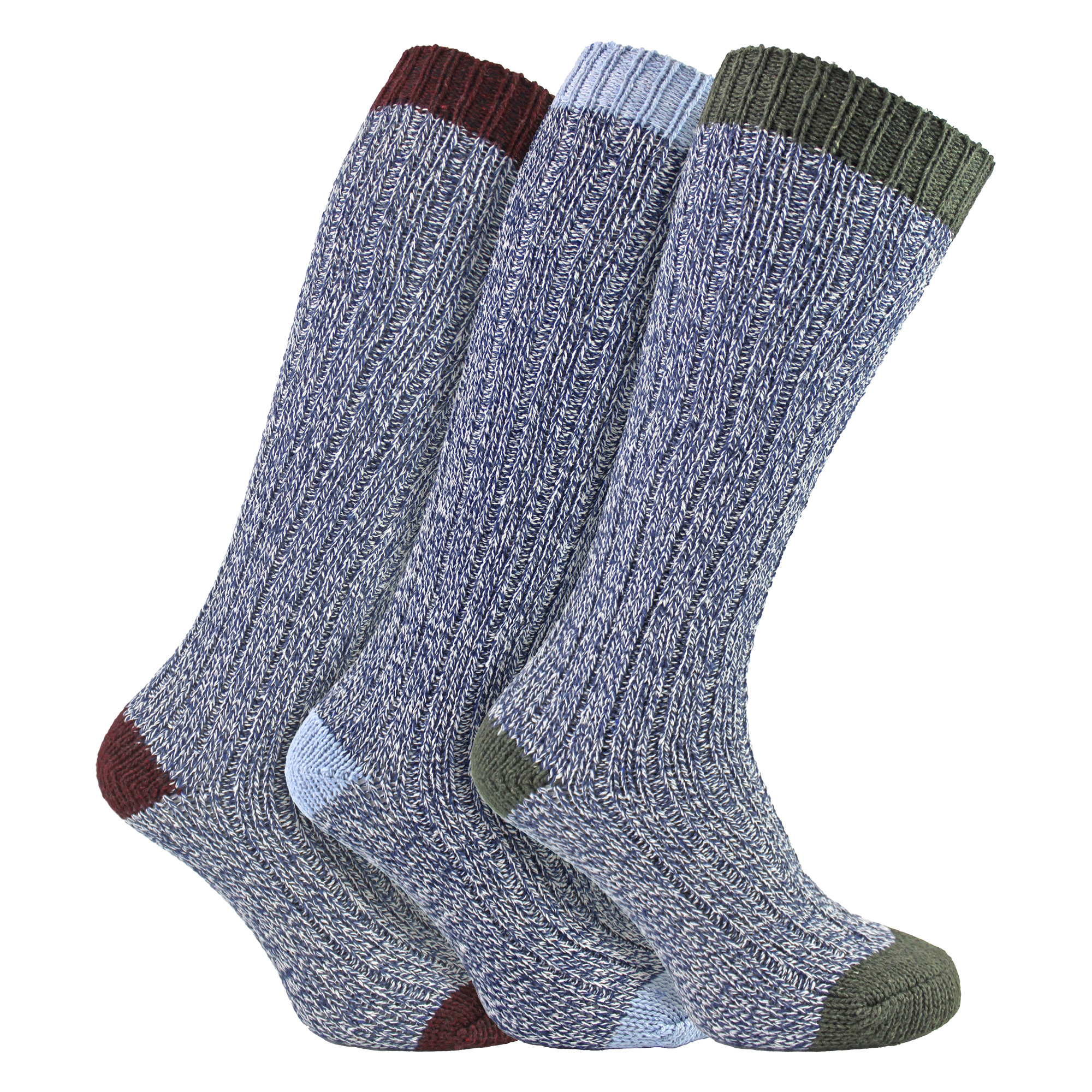 Sock Snob - 3 Pairs Extra Long Warm Wool Soft Ladies Socks