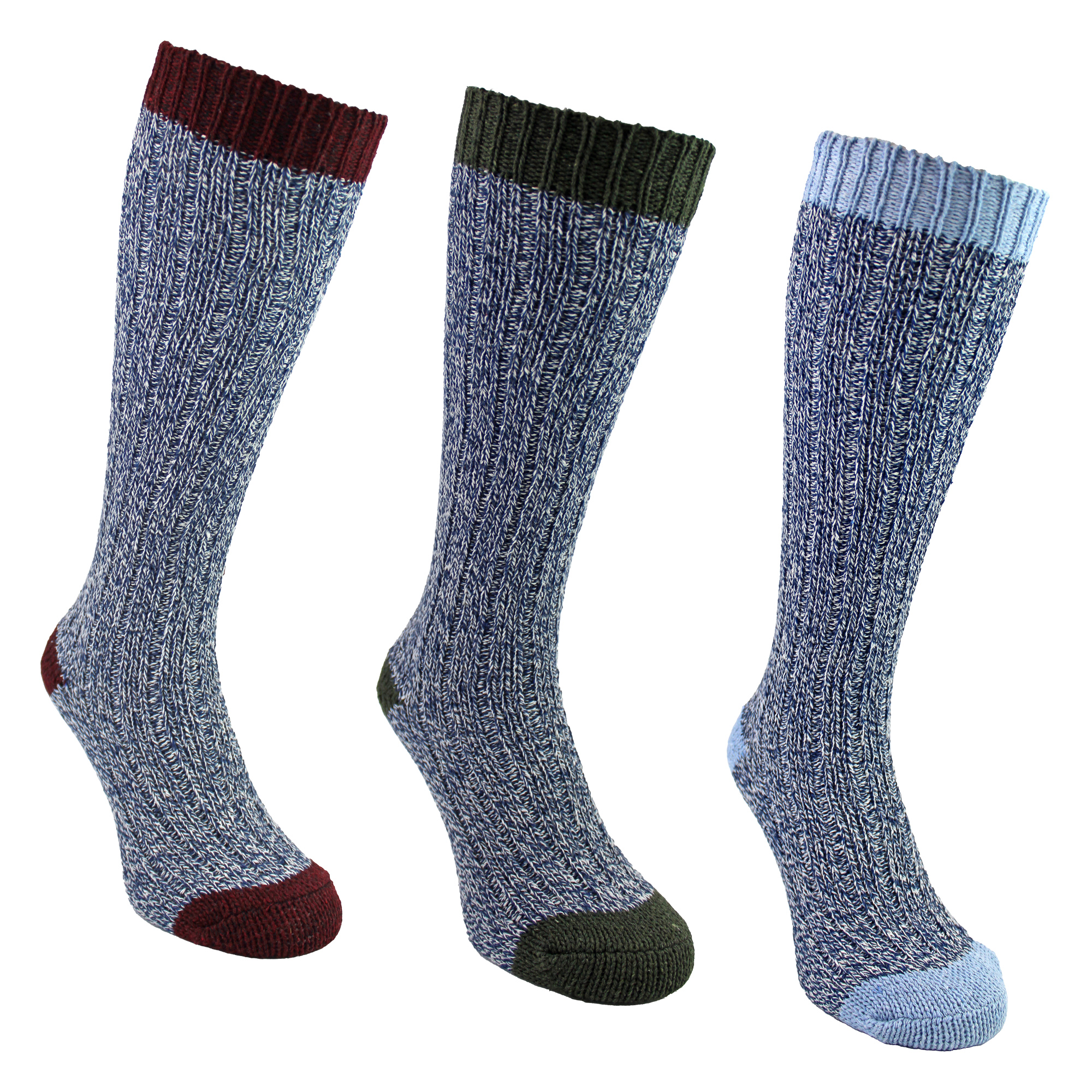 Sock Snob - 3 Pairs Extra Long Warm Wool Soft Ladies Socks