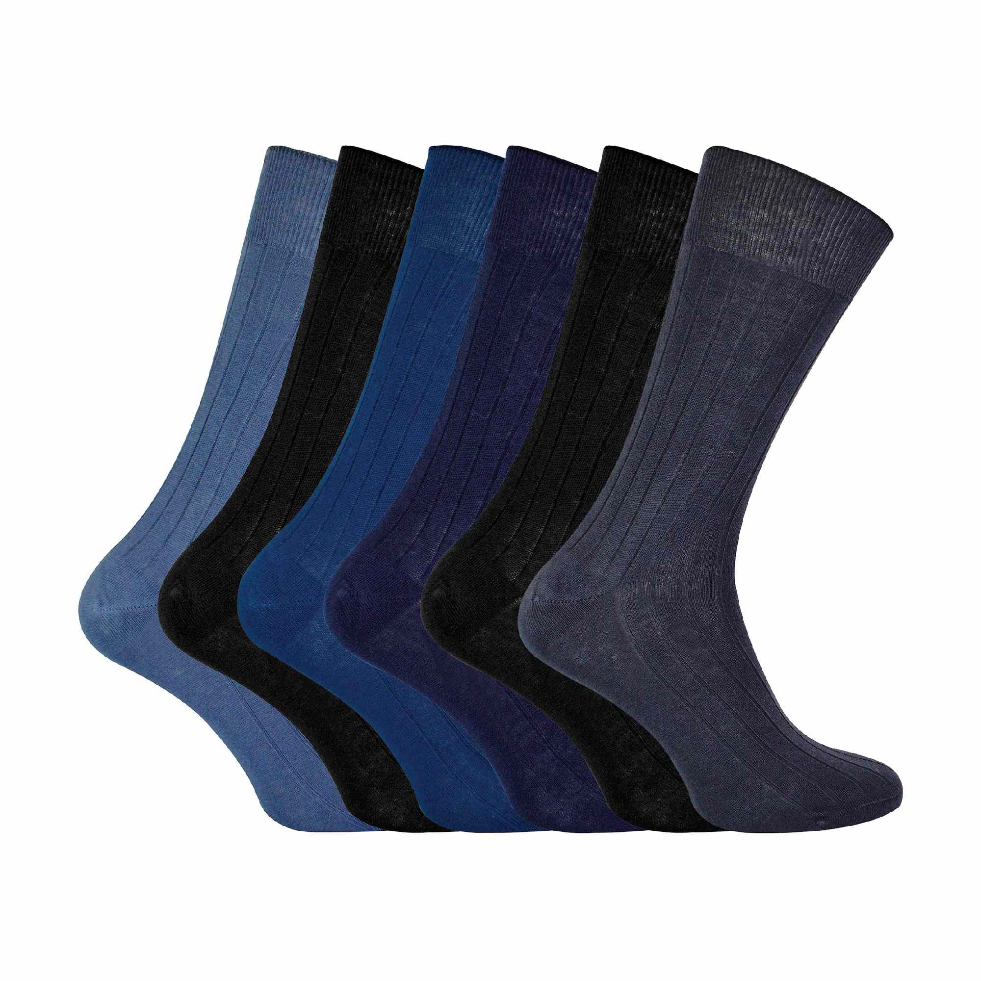 Paquete de 6 calcetines de vestir 100 % algodón egipcio para hombre - Imagen 7 de 16