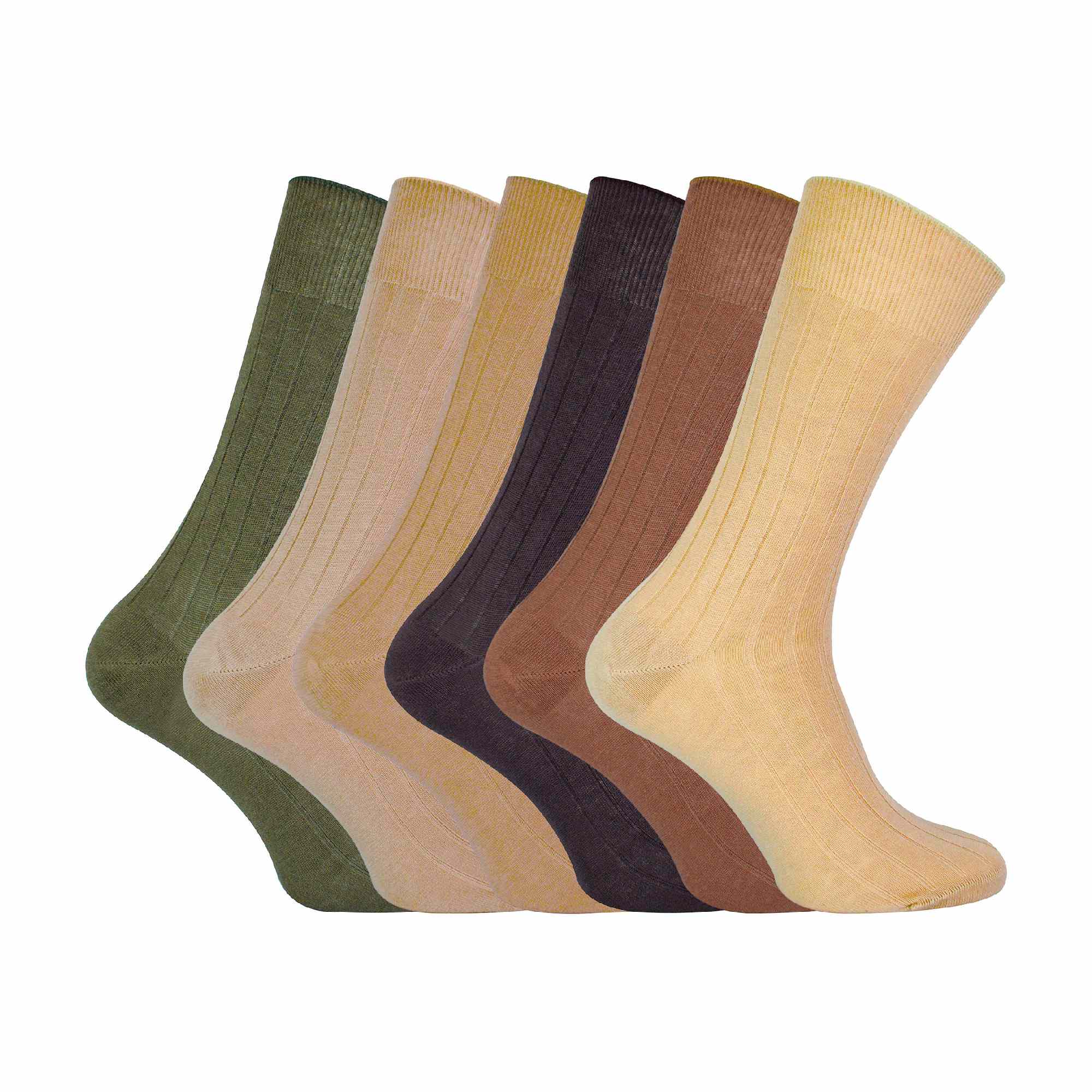 Paquete de 6 calcetines de vestir 100 % algodón egipcio para hombre - Imagen 12 de 16