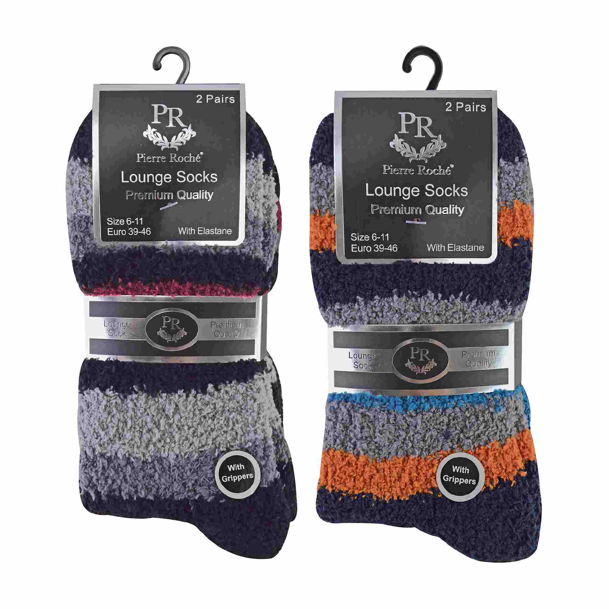 4er Pack Herren kuschelweiche flauschige Hausschuhe Bettsocken mit Griffen - Bild 5 von 7