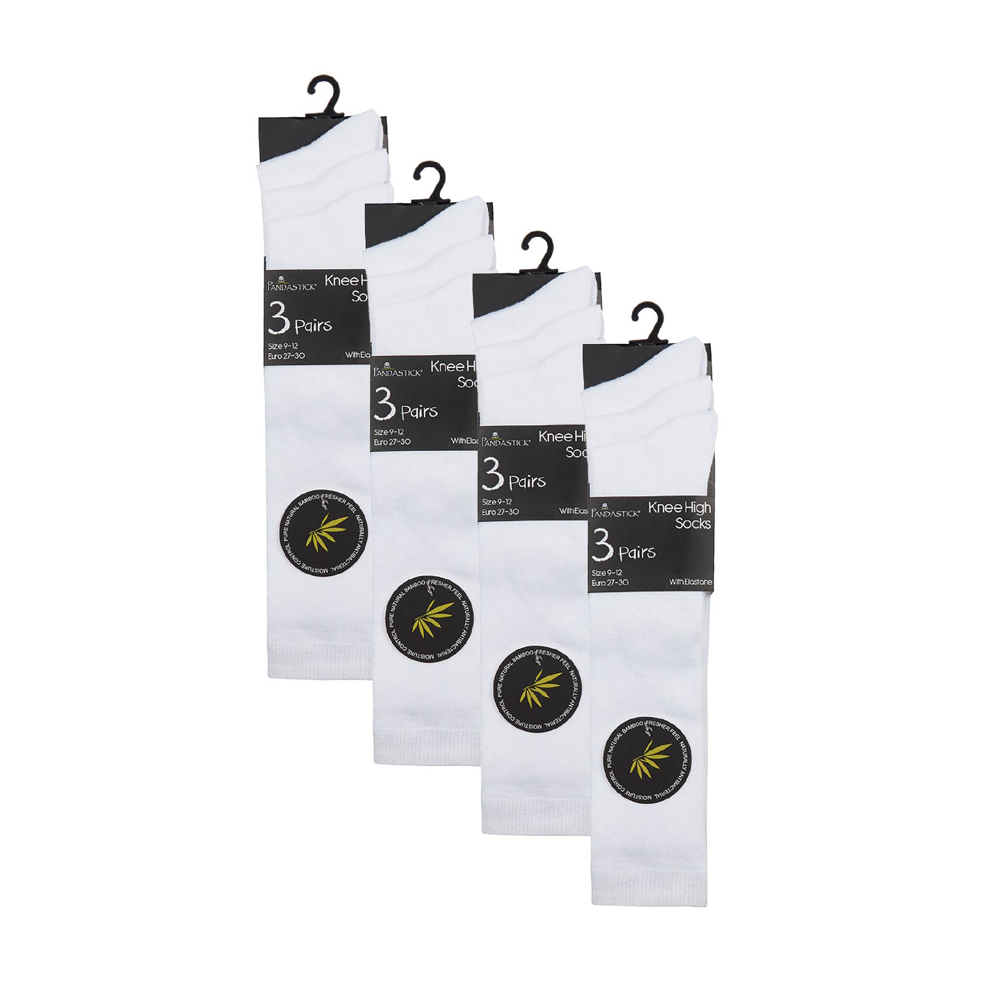 Sock Snob 12 Paires Chaussettes Hautes Filles Bambou – Longues, Douces & Respirantes École